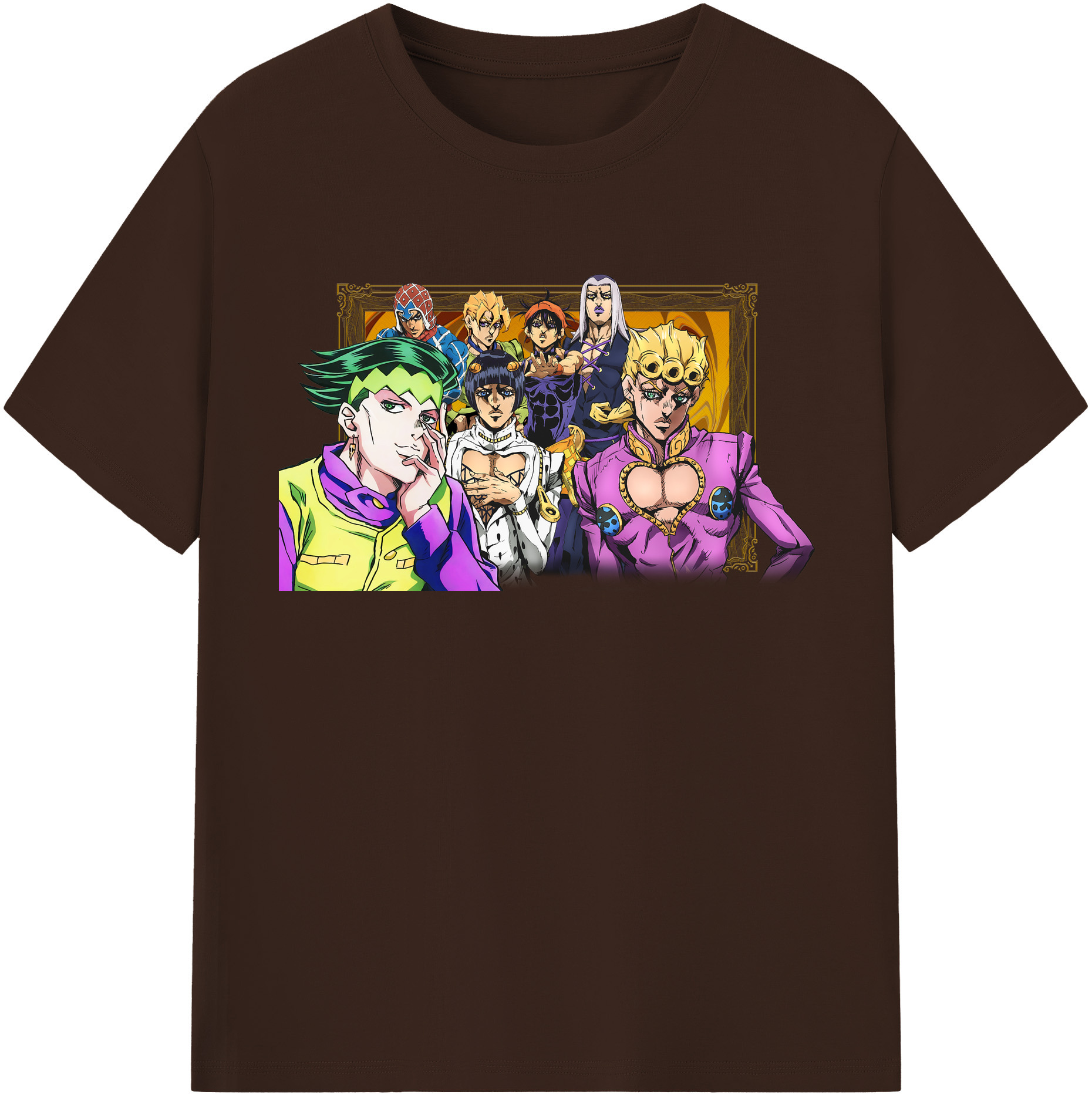 （画像用） ジョジョの奇妙な冒険 ジョルノ?ジョバァーナ JoJo's Bizarre Adventure Giorno Giovanna 綿100％半袖Tシャツ（フロントプリント）
