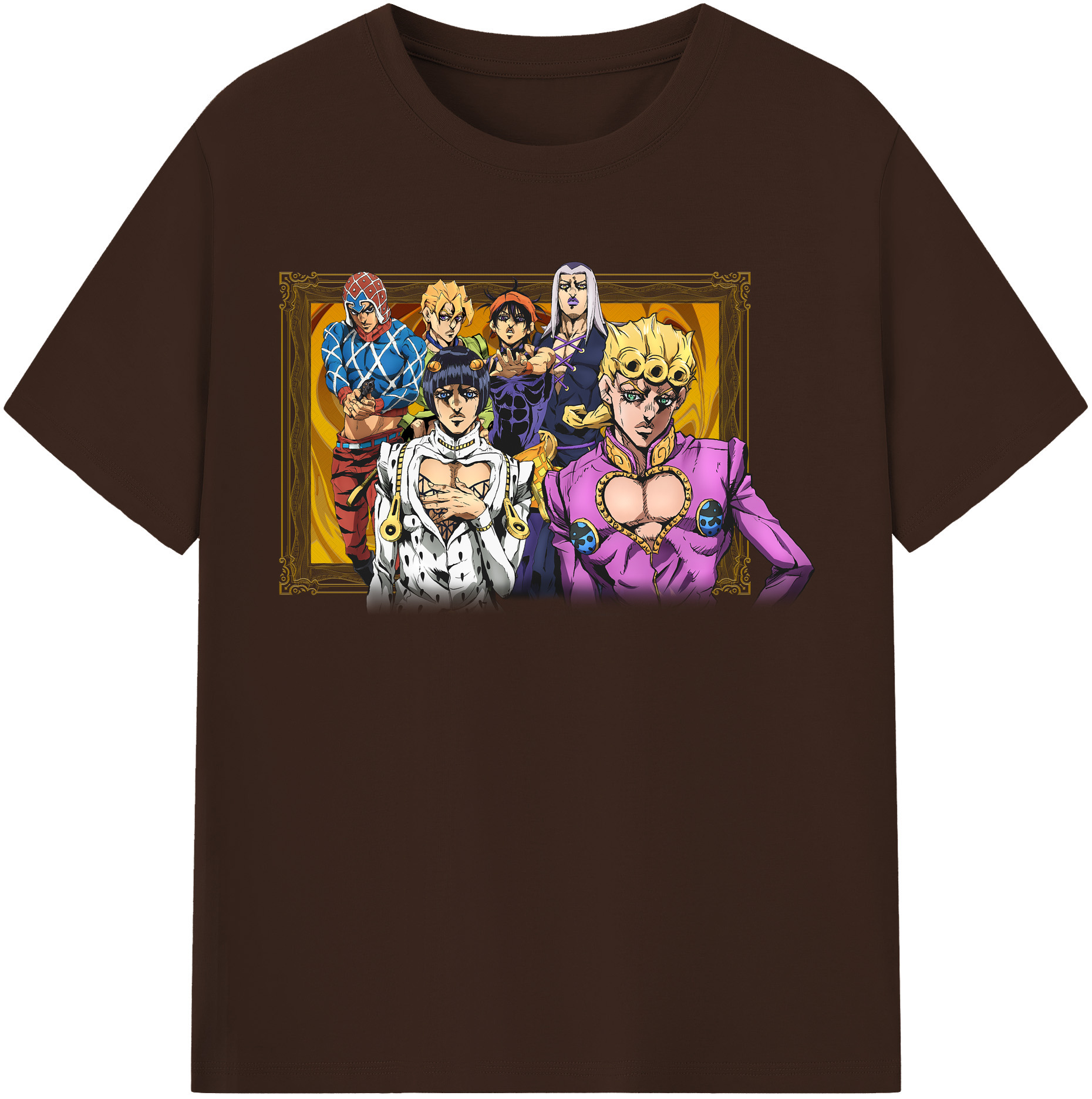 （画像用） ジョジョの奇妙な冒険 ジョルノ?ジョバァーナ JoJo's Bizarre Adventure Giorno Giovanna 綿100％半袖Tシャツ（フロントプリント）
