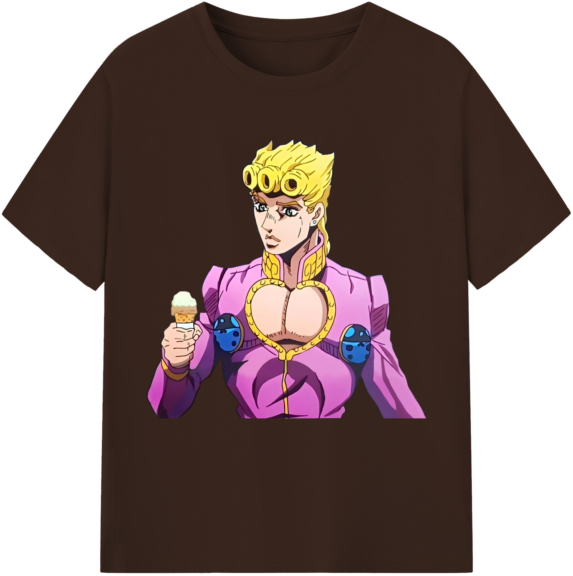 （画像用） ジョジョの奇妙な冒険 ジョルノ?ジョバァーナ JoJo's Bizarre Adventure Giorno Giovanna 綿100％半袖Tシャツ（フロントプリント）