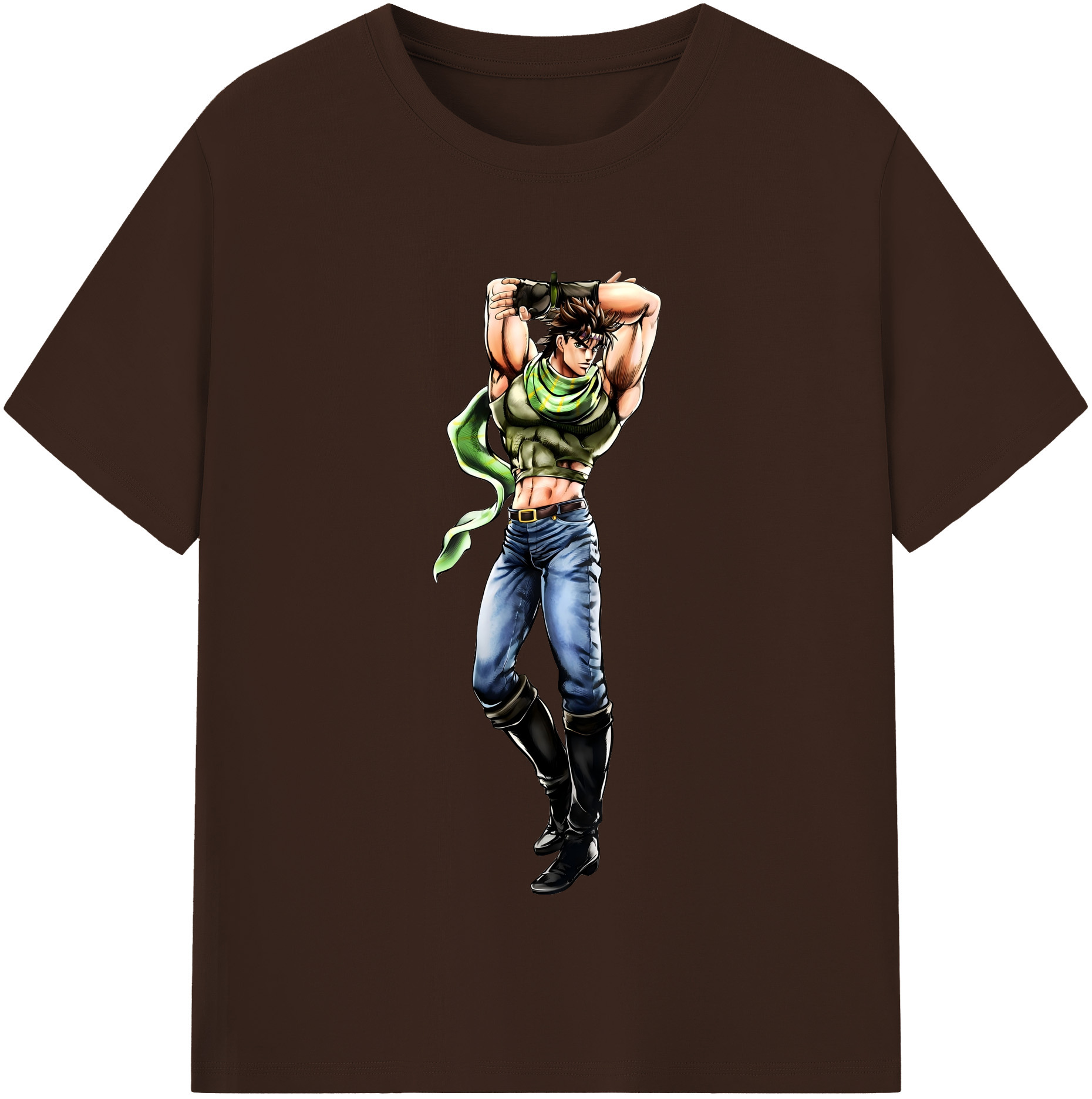 （画像用） ジョジョの奇妙な冒険 ジョセフ?ジョースター JoJo's Bizarre Adventure Joseph Joestar 綿100％半袖Tシャツ（フロントプリント）