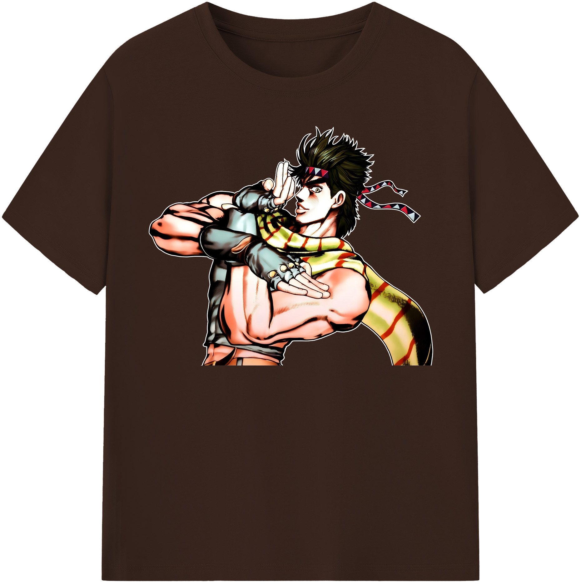 （画像用） ジョジョの奇妙な冒険 ジョセフ?ジョースター JoJo's Bizarre Adventure Joseph Joestar 綿100％半袖Tシャツ（フロントプリント）