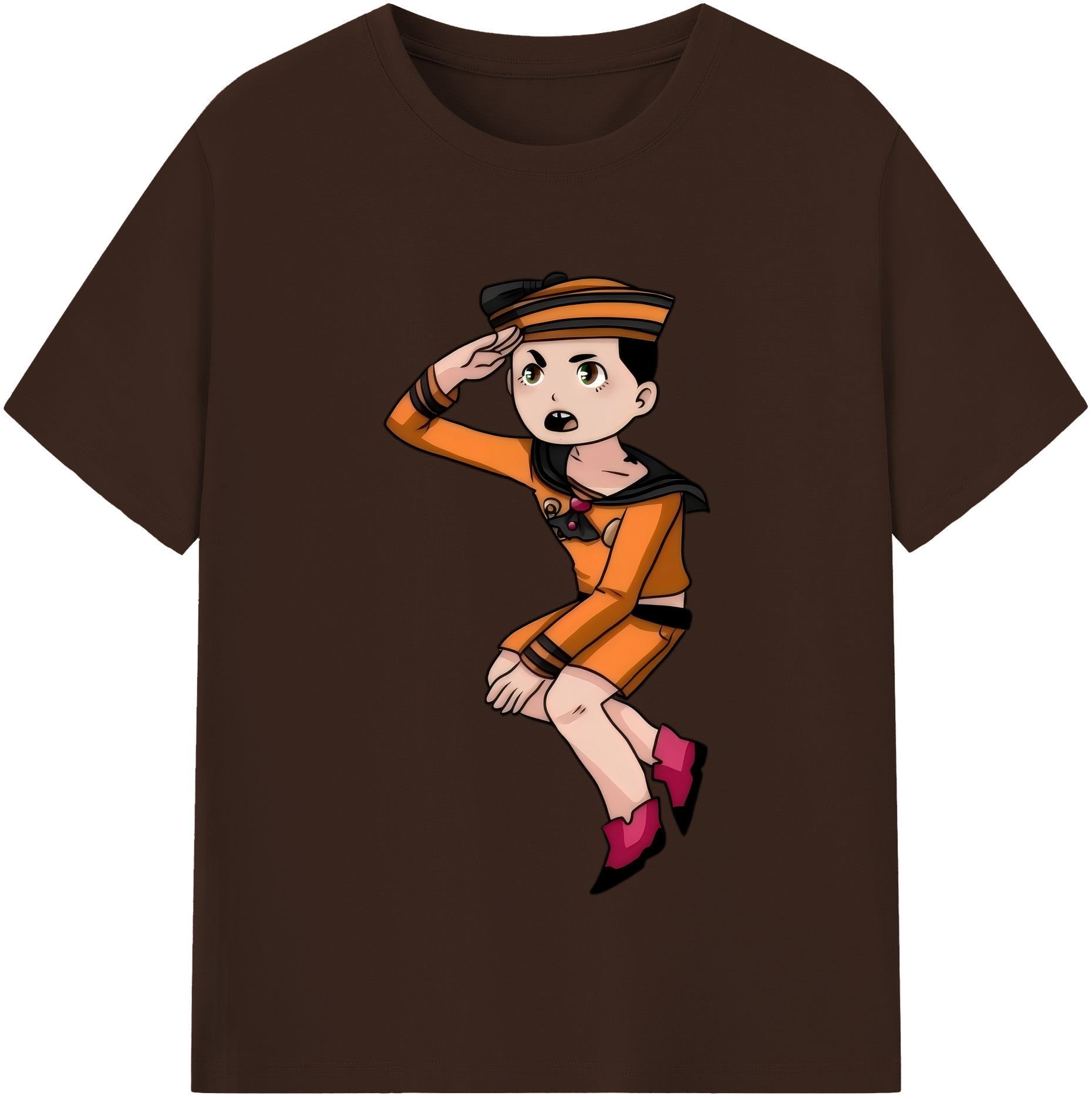 （画像用） ジョジョの奇妙な冒険 東方定助 JoJo's Bizarre Adventure Higashikata Josuke 綿100％半袖Tシャツ（フロントプリント）