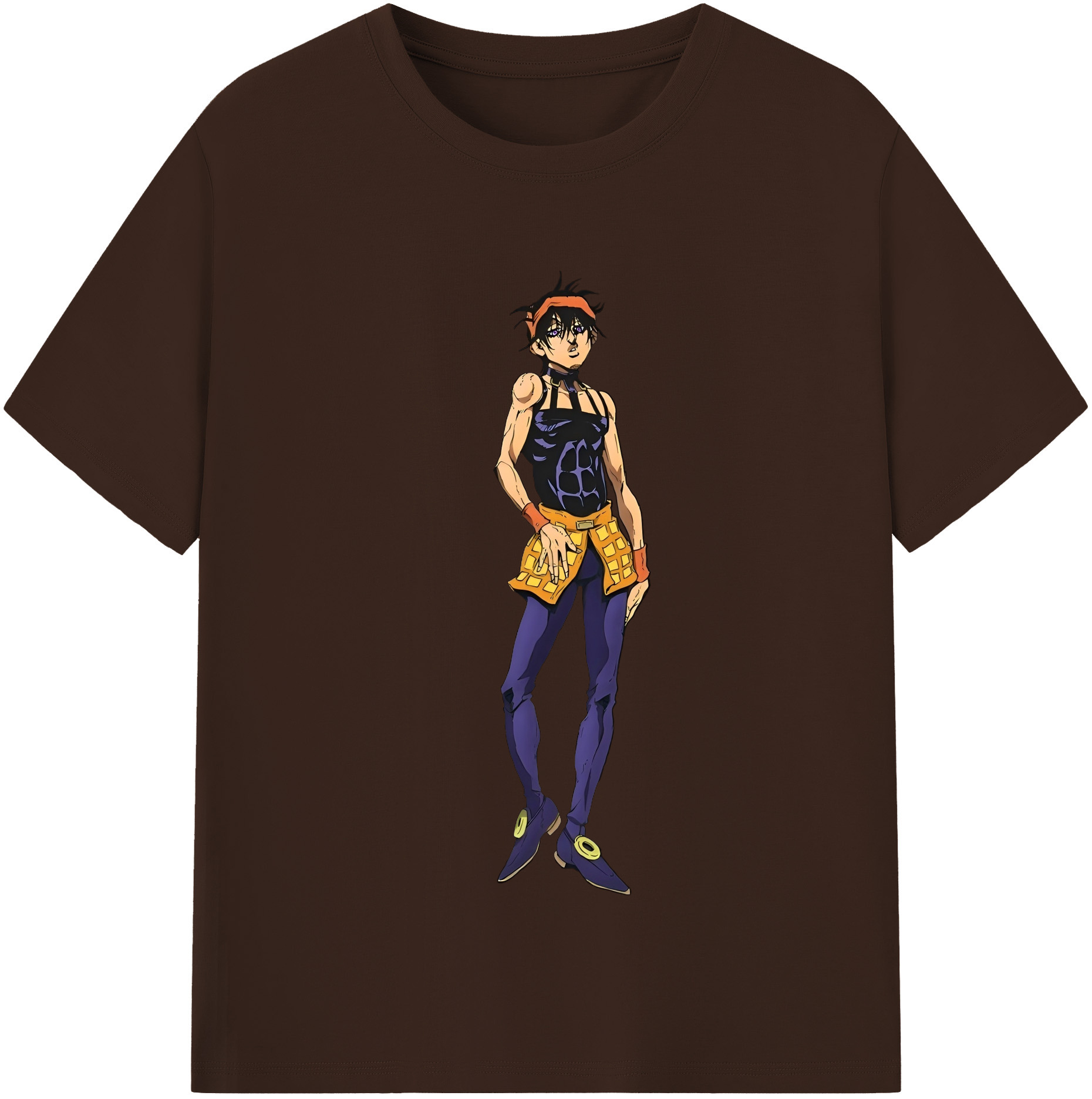 （画像用） ジョジョの奇妙な冒険 ナランチャ?ギルガ JoJo's Bizarre Adventure Narancia Ghirga 綿100％半袖Tシャツ（フロントプリント）
