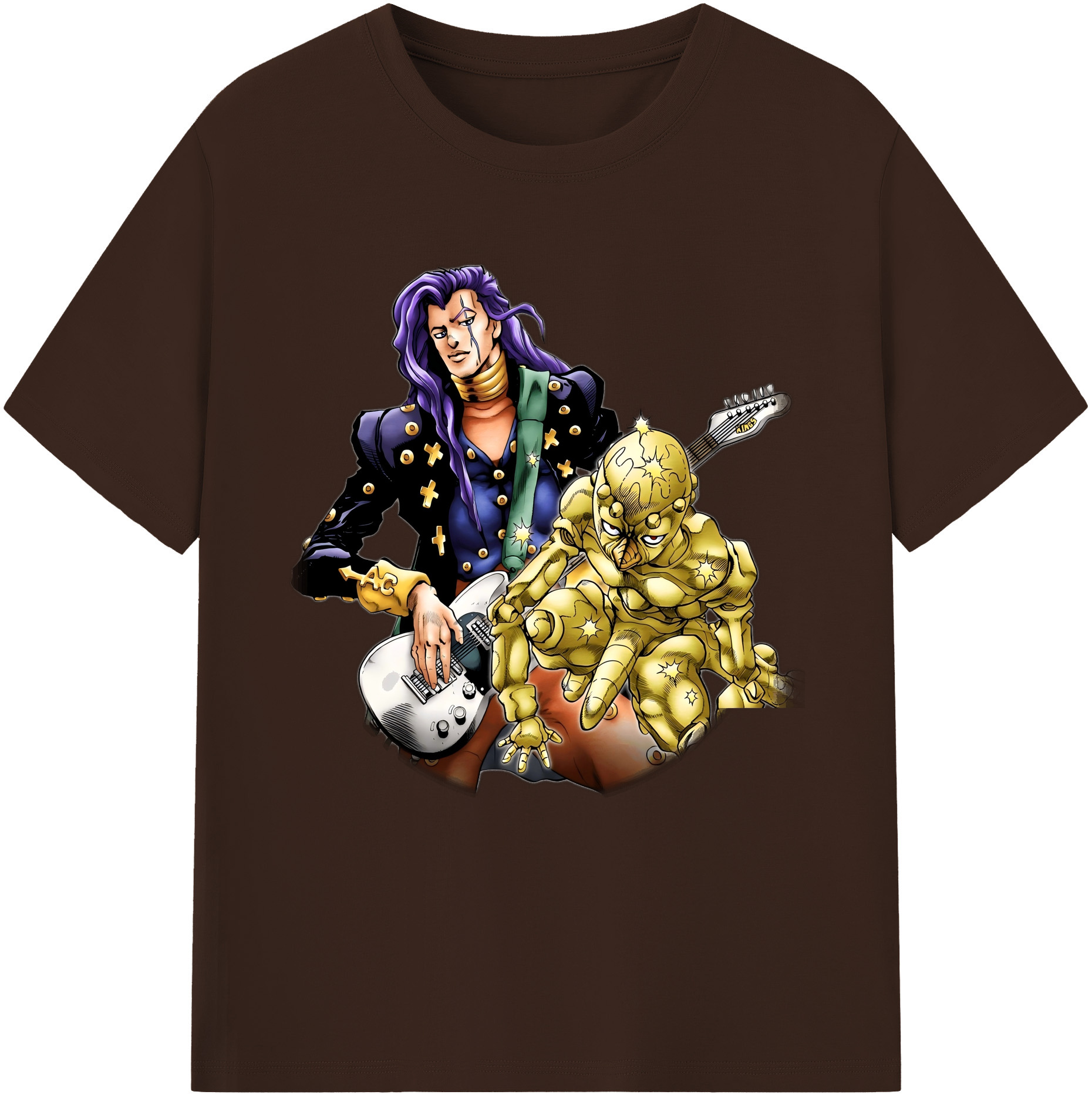 （画像用） ジョジョの奇妙な冒険 おといし あきら JoJo's Bizarre Adventure Akira Otoishi 綿100％半袖Tシャツ（フロントプリント）