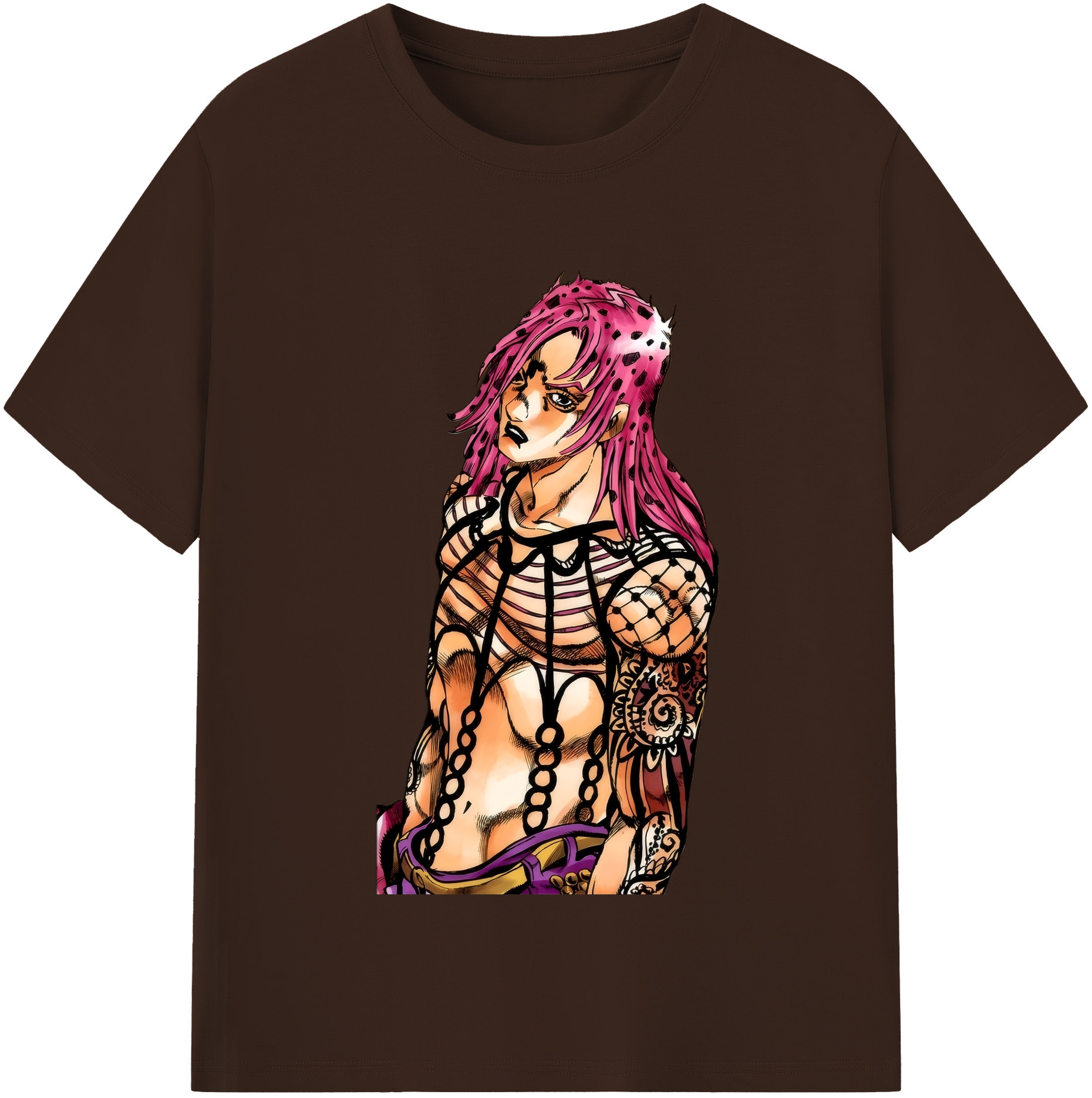 （画像用） ジョジョの奇妙な冒険 ビネガー?ドッピオ JoJo's Bizarre Adventure Vinegar Doppio 綿100％半袖Tシャツ（フロントプリント）