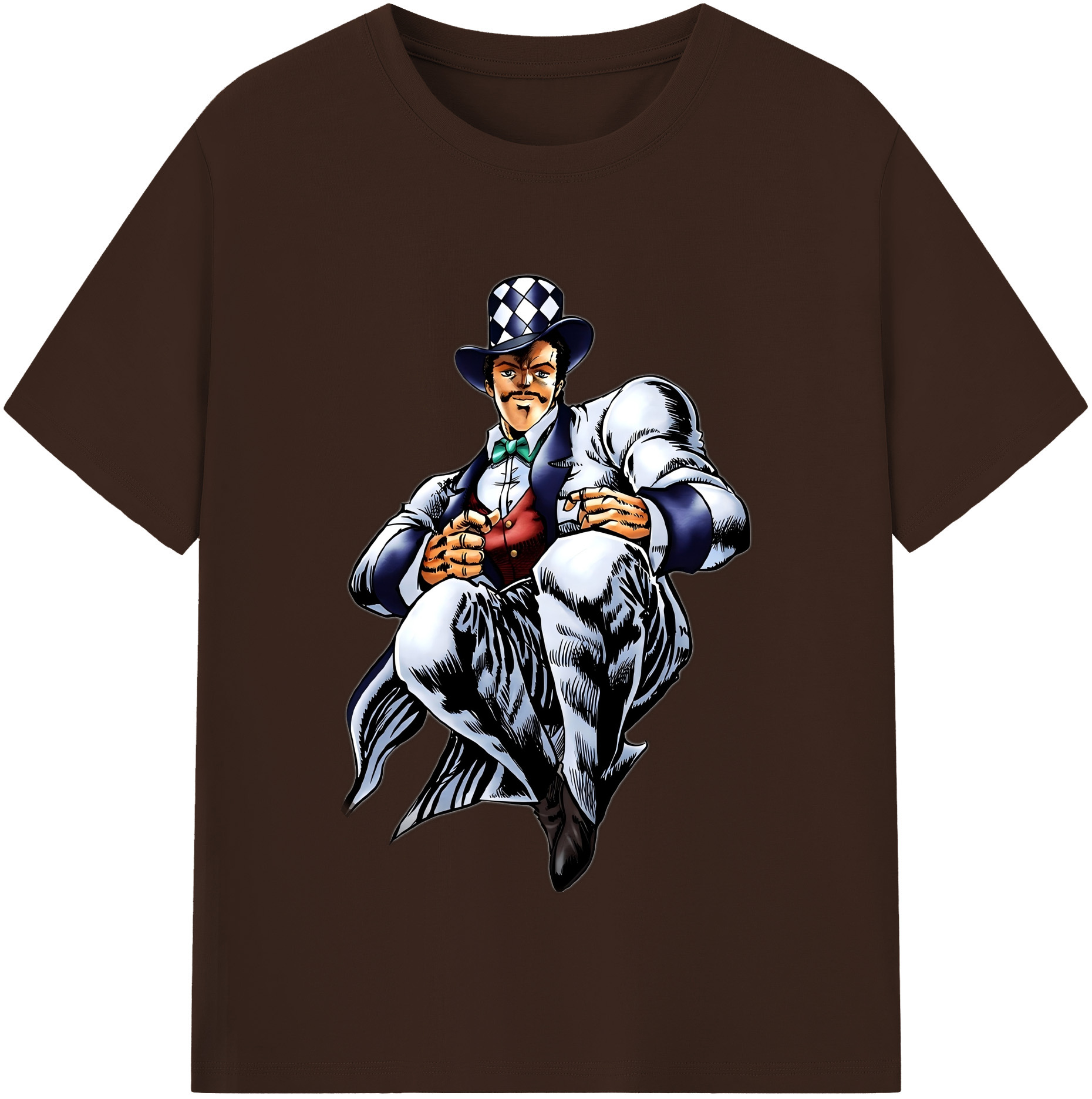 （画像用） ジョジョの奇妙な冒険 ウィル?アントニオ?ツェペリ JoJo's Bizarre Adventure Will Anthonio Zeppeli 綿100％半袖Tシャツ（フロントプリント）