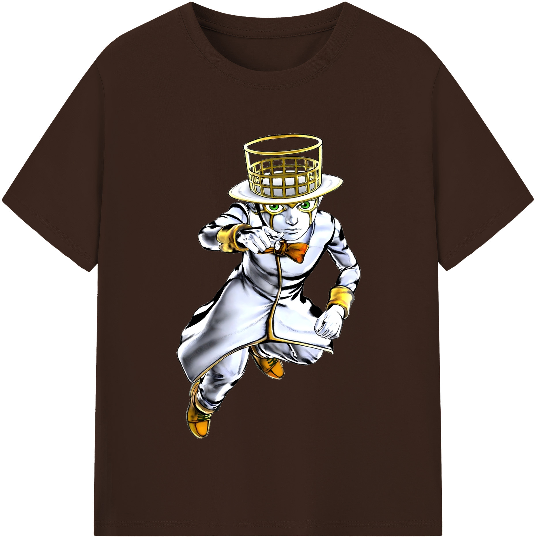 （画像用） ジョジョの奇妙な冒険 岸辺 露伴（きしべ ろはん） JoJo's Bizarre Adventure Rohan Kishibe 綿100％半袖Tシャツ（フロントプリント）