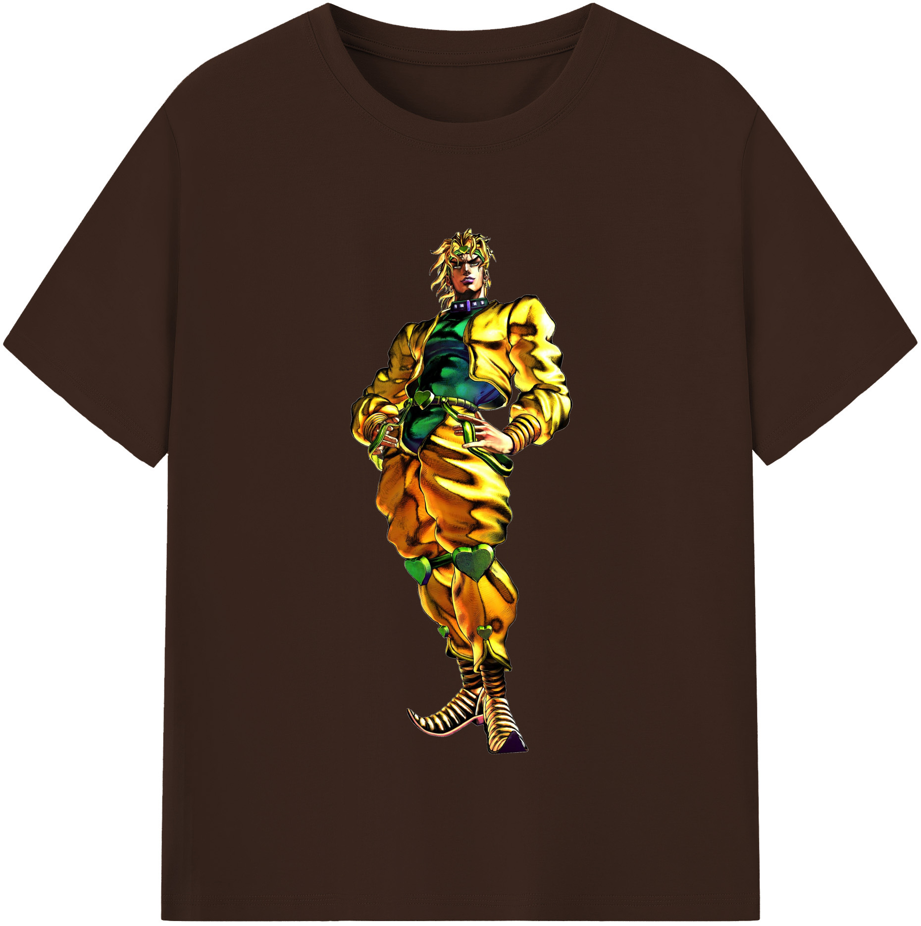 （画像用） ジョジョの奇妙な冒険 ディオ?ブランドー JoJo's Bizarre Adventure Dio Brando 綿100％半袖Tシャツ（フロントプリント）