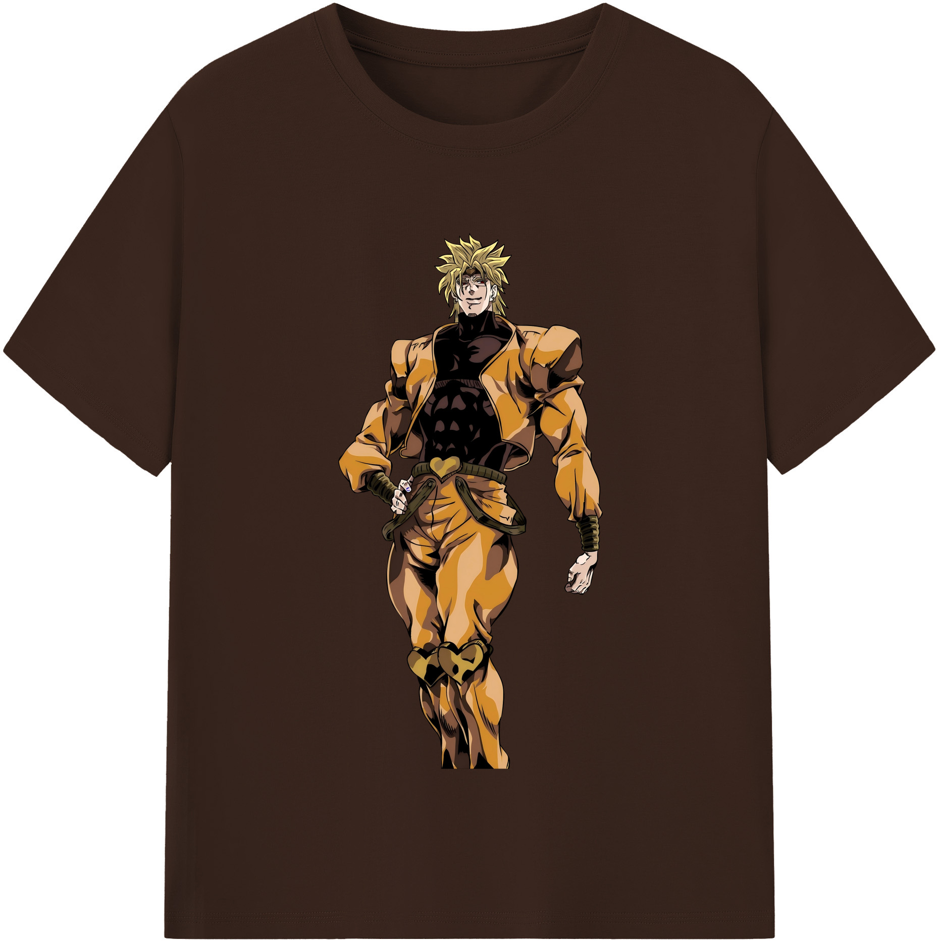 （画像用） ジョジョの奇妙な冒険 ディオ?ブランドー JoJo's Bizarre Adventure Dio Brando 綿100％半袖Tシャツ（フロントプリント）