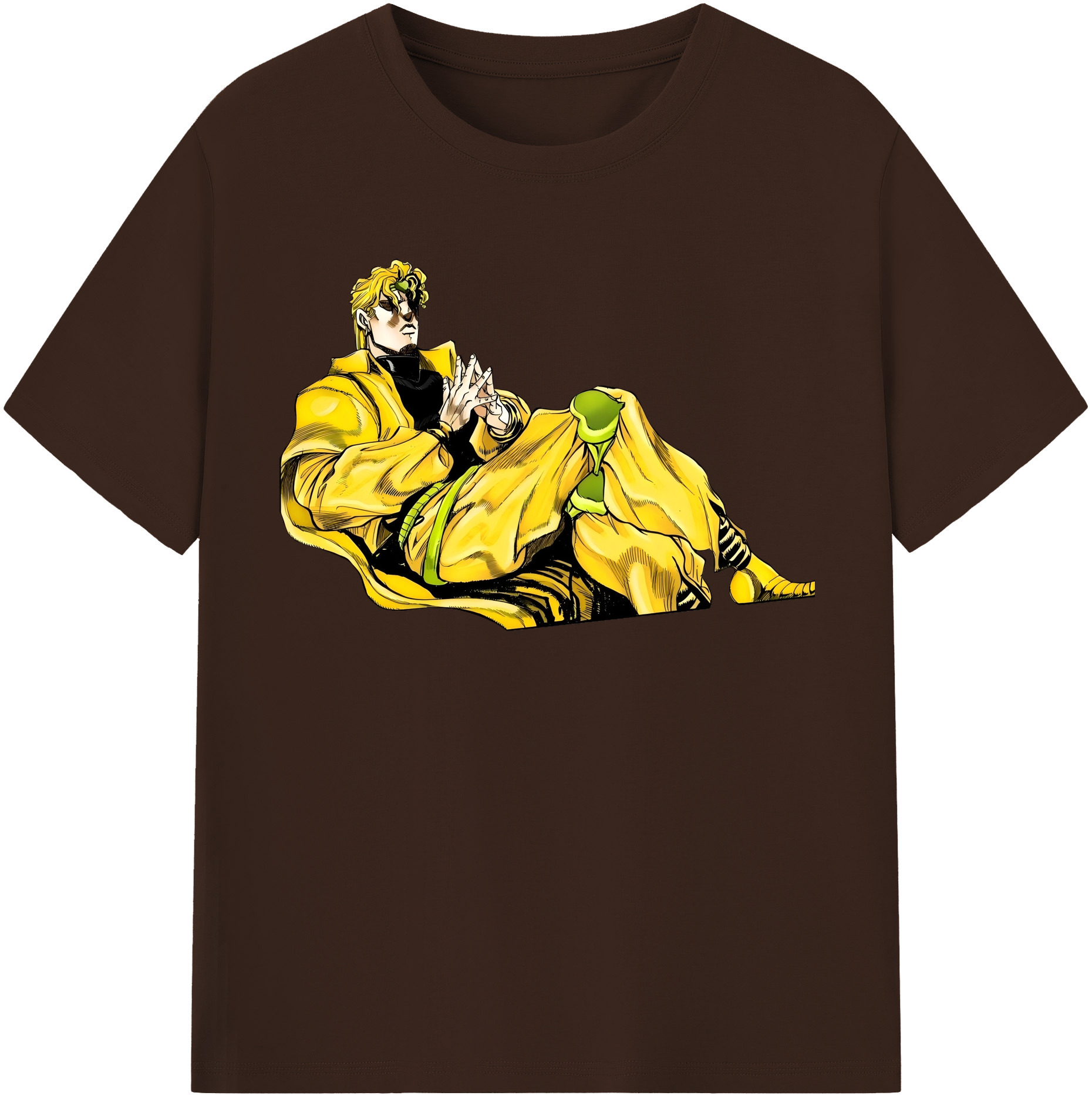 （画像用） ジョジョの奇妙な冒険 ディオ?ブランドー JoJo's Bizarre Adventure Dio Brando 綿100％半袖Tシャツ（フロントプリント）