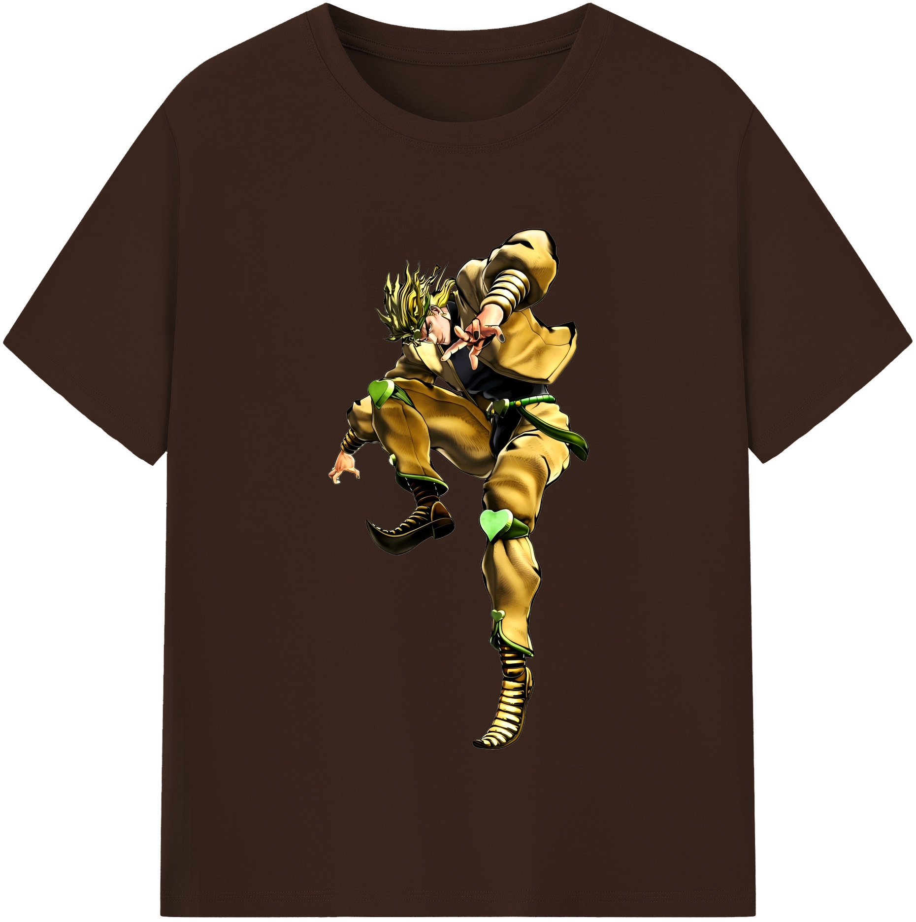 （画像用） ジョジョの奇妙な冒険 ディオ?ブランドー JoJo's Bizarre Adventure Dio Brando 綿100％半袖Tシャツ（フロントプリント）