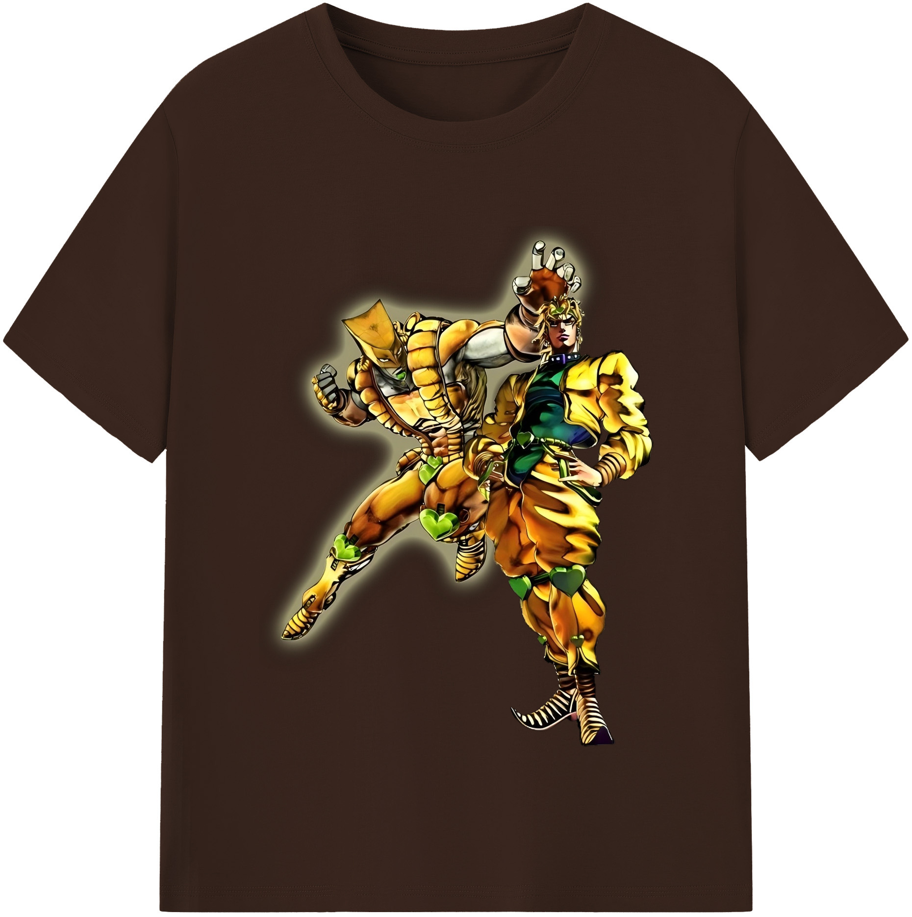 （画像用） ジョジョの奇妙な冒険 ディオ?ブランドー JoJo's Bizarre Adventure Dio Brando 綿100％半袖Tシャツ（フロントプリント）