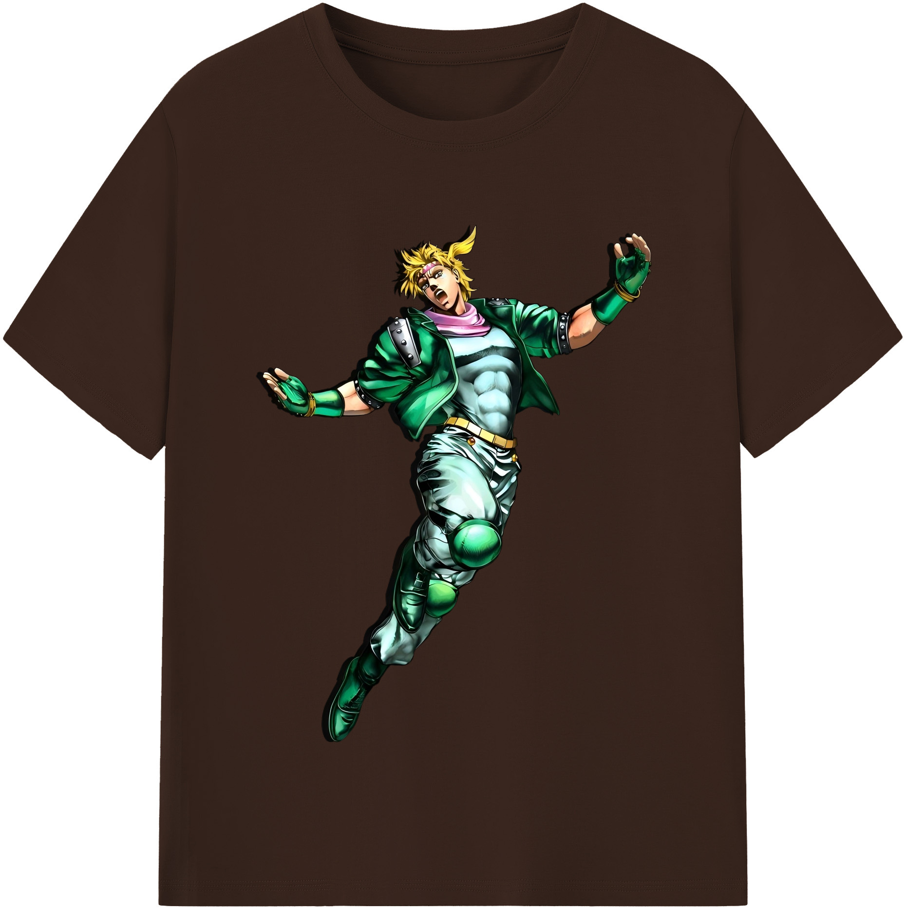 （画像用） ジョジョの奇妙な冒険 ディオ?ブランドー JoJo's Bizarre Adventure Dio Brando 綿100％半袖Tシャツ（フロントプリント）