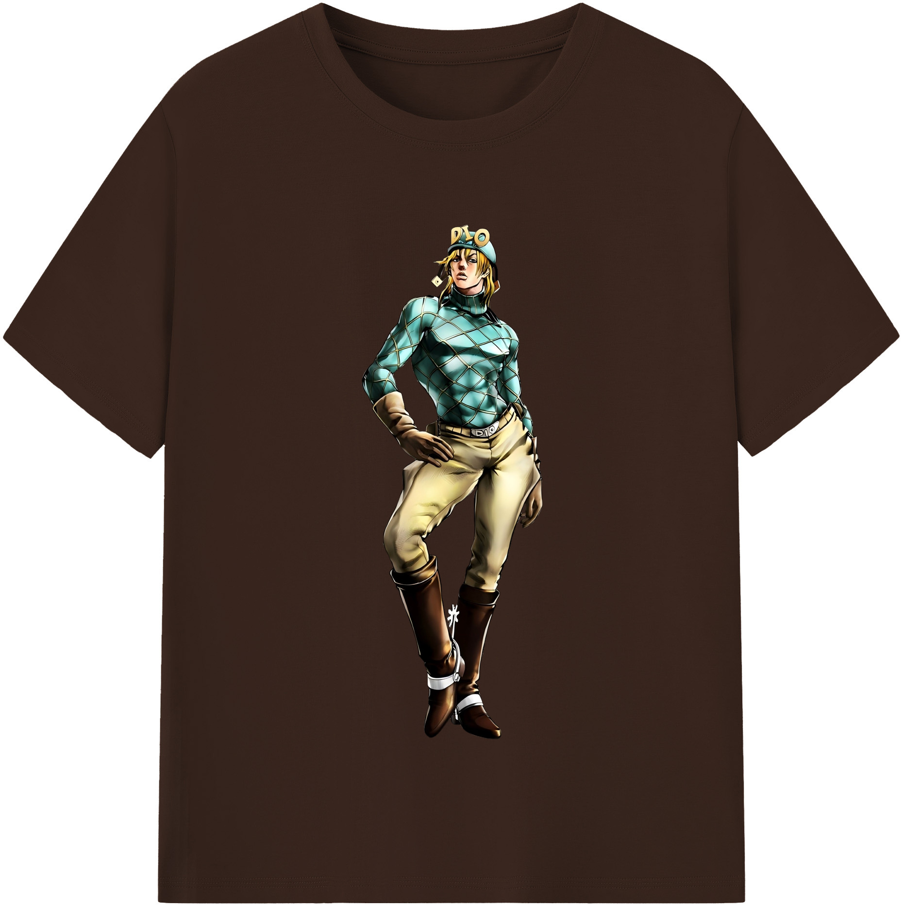 （画像用） ジョジョの奇妙な冒険 ディオ?ブランドー JoJo's Bizarre Adventure Dio Brando 綿100％半袖Tシャツ（フロントプリント）