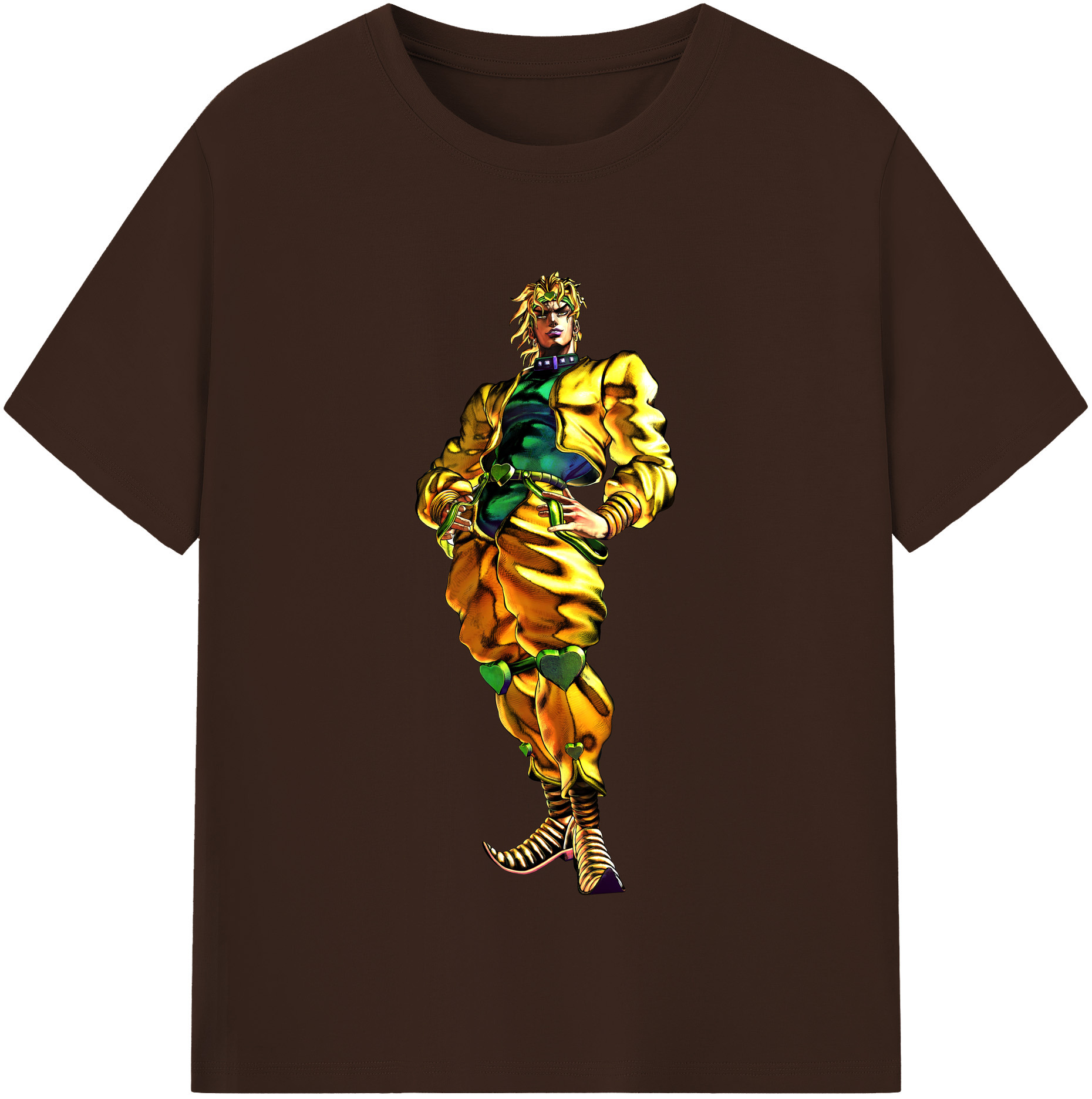 （画像用） ジョジョの奇妙な冒険 ディオ?ブランドー JoJo's Bizarre Adventure Dio Brando 綿100％半袖Tシャツ（フロントプリント）