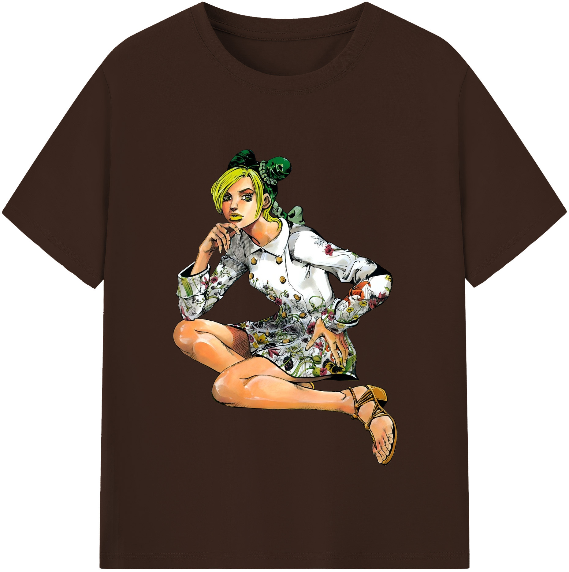 （画像用） "ジョジョの奇妙な冒険 くうじょう ジョリーン JoJo's Bizarre Adventure Jolyne Cujoh " 綿100％半袖Tシャツ（フロントプリント）