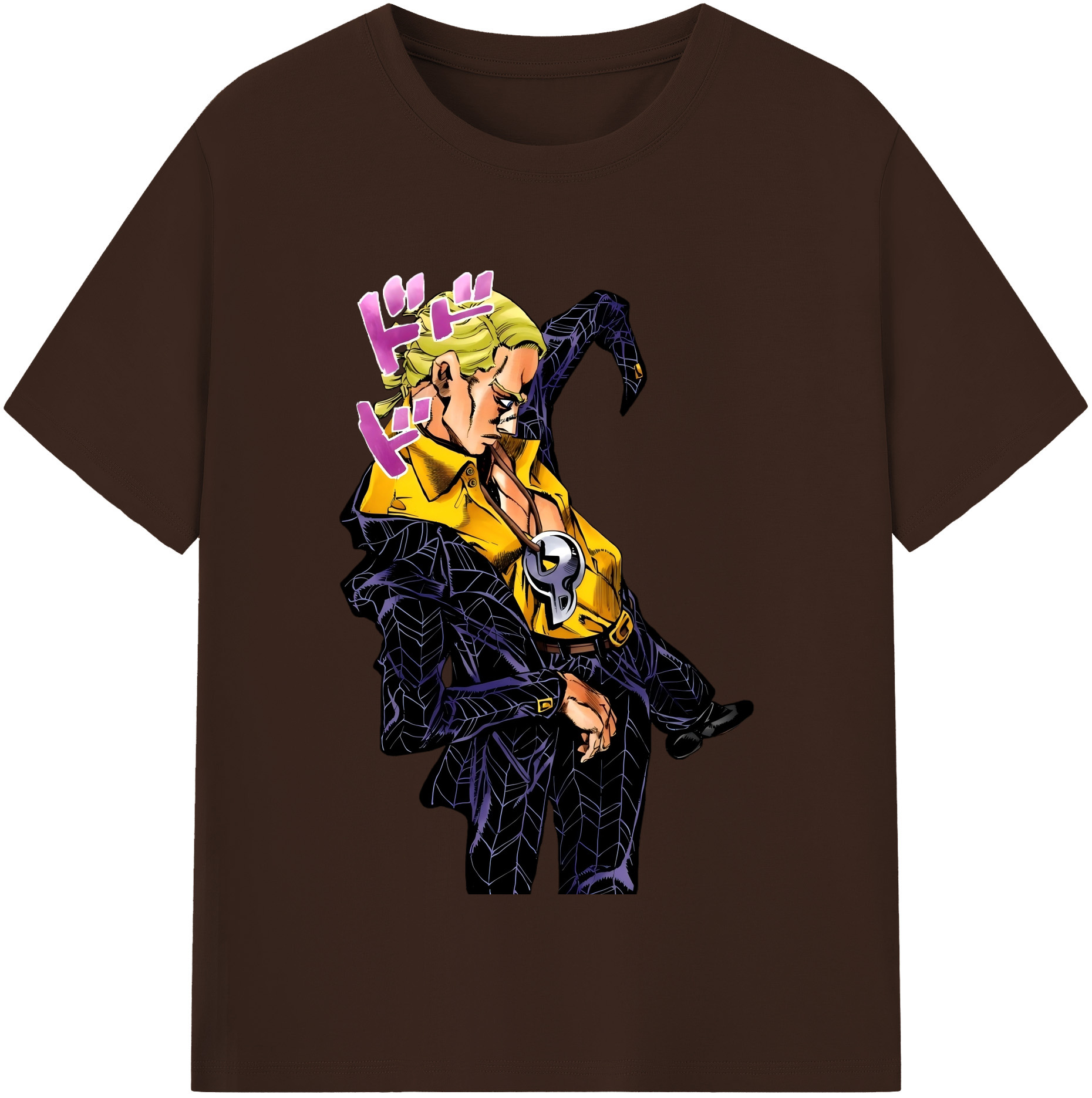 （画像用） ジョジョの奇妙な冒険 プロシュート JoJo's Bizarre Adventure Prosciutto 綿100％半袖Tシャツ（フロントプリント）