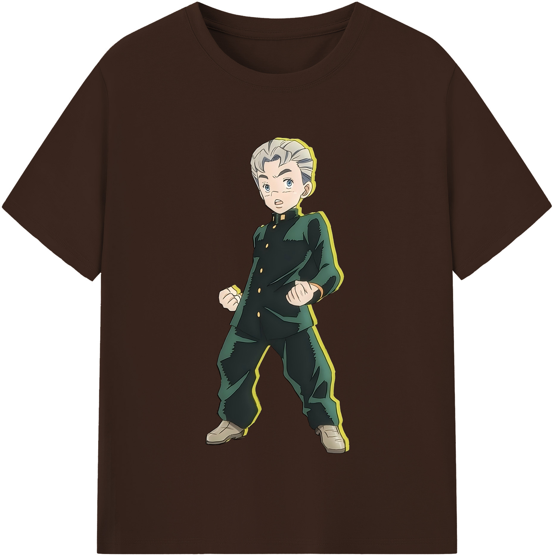 （画像用） ジョジョの奇妙な冒険 広瀨康一 JoJo's Bizarre Adventure Hirose Koichi 綿100％半袖Tシャツ（フロントプリント）