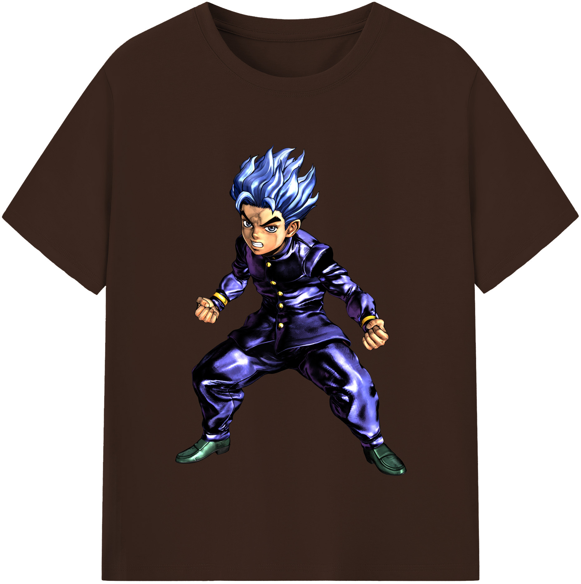 （画像用） ジョジョの奇妙な冒険 広瀨康一 JoJo's Bizarre Adventure Hirose Koichi 綿100％半袖Tシャツ（フロントプリント）