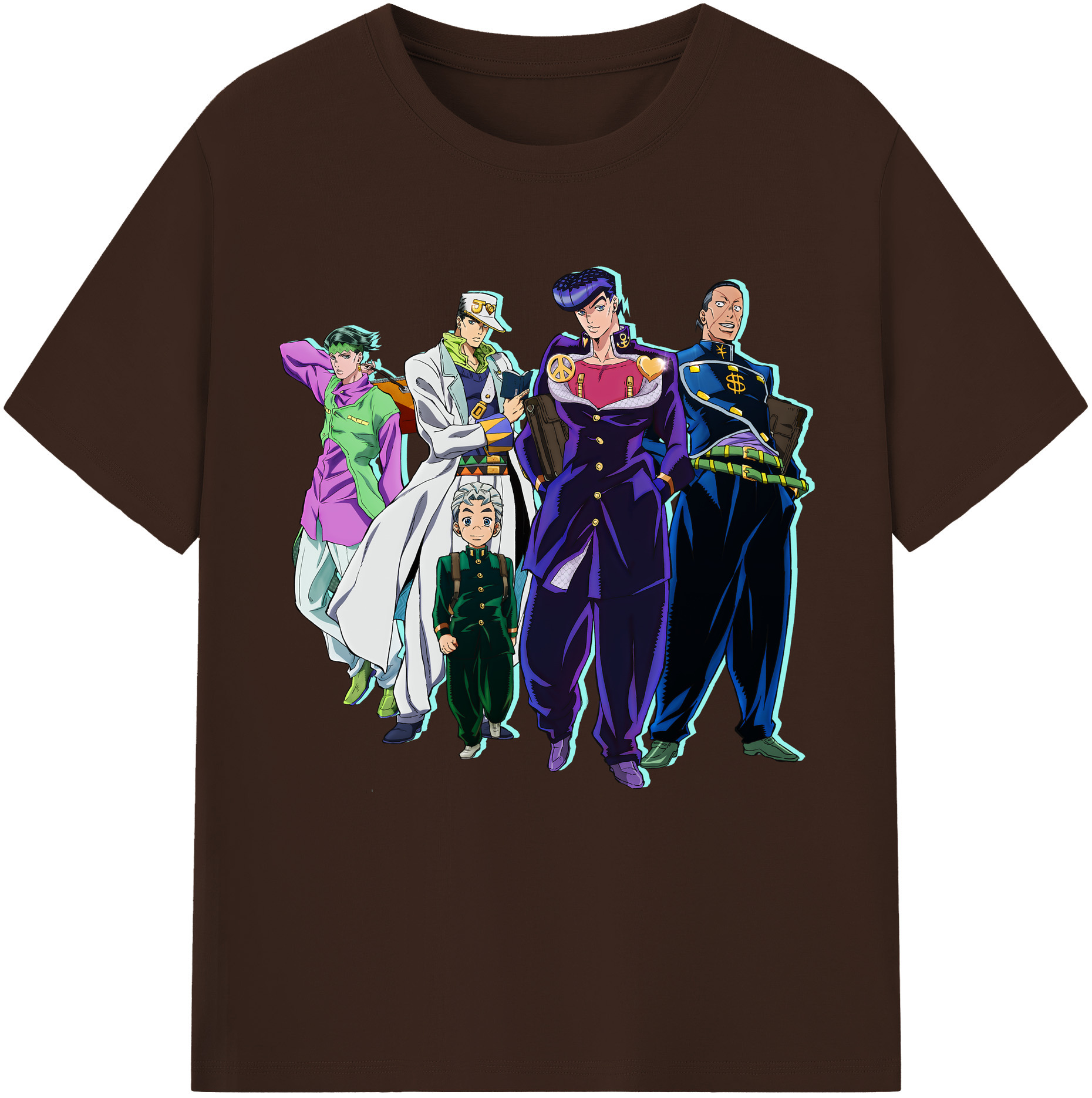 （画像用） ジョジョの奇妙な冒険 JoJo's Bizarre Adventure 綿100％半袖Tシャツ（フロントプリント）
