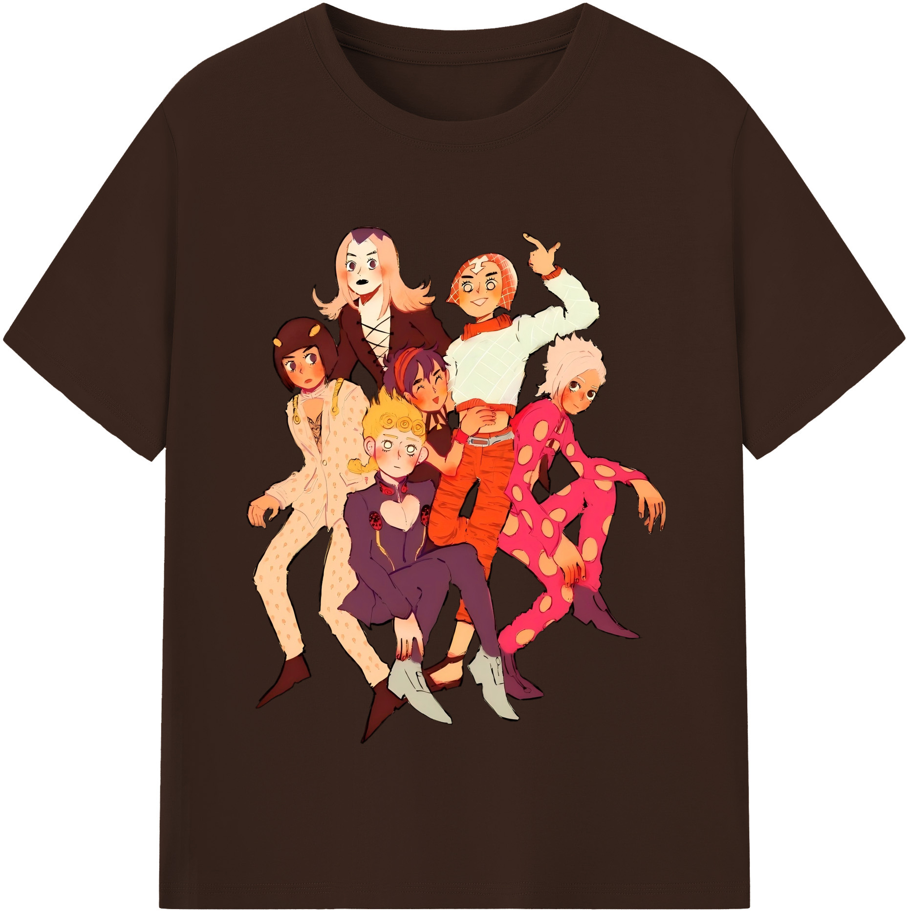 （画像用） ジョジョの奇妙な冒険 JoJo's Bizarre Adventure 綿100％半袖Tシャツ（フロントプリント）