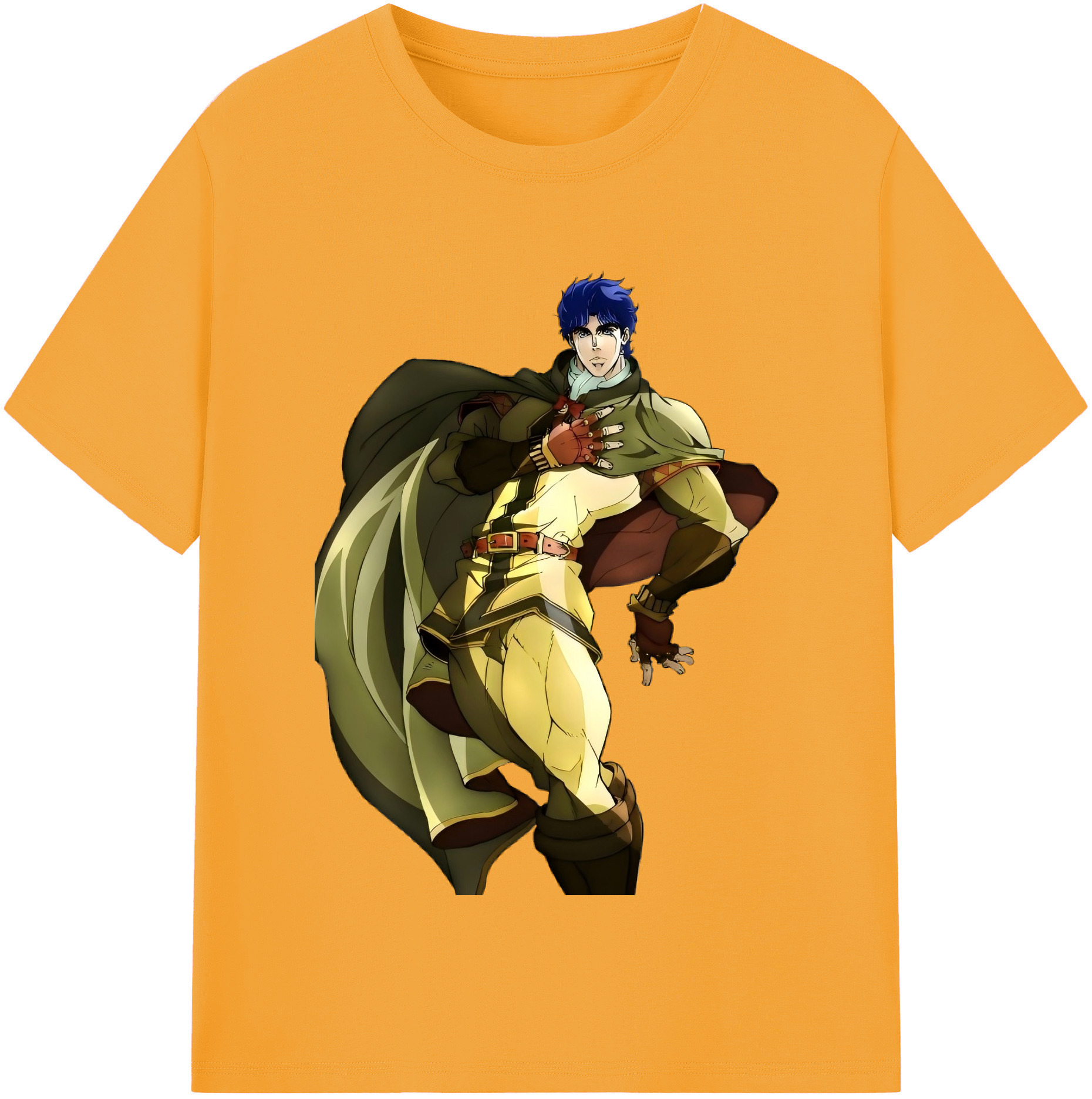 （画像用） ジョジョの奇妙な冒険 /ジョナサン?ジョースター JoJo's Bizarre Adventure Jonathan Joestar 綿100％半袖Tシャツ（フロントプリント）
