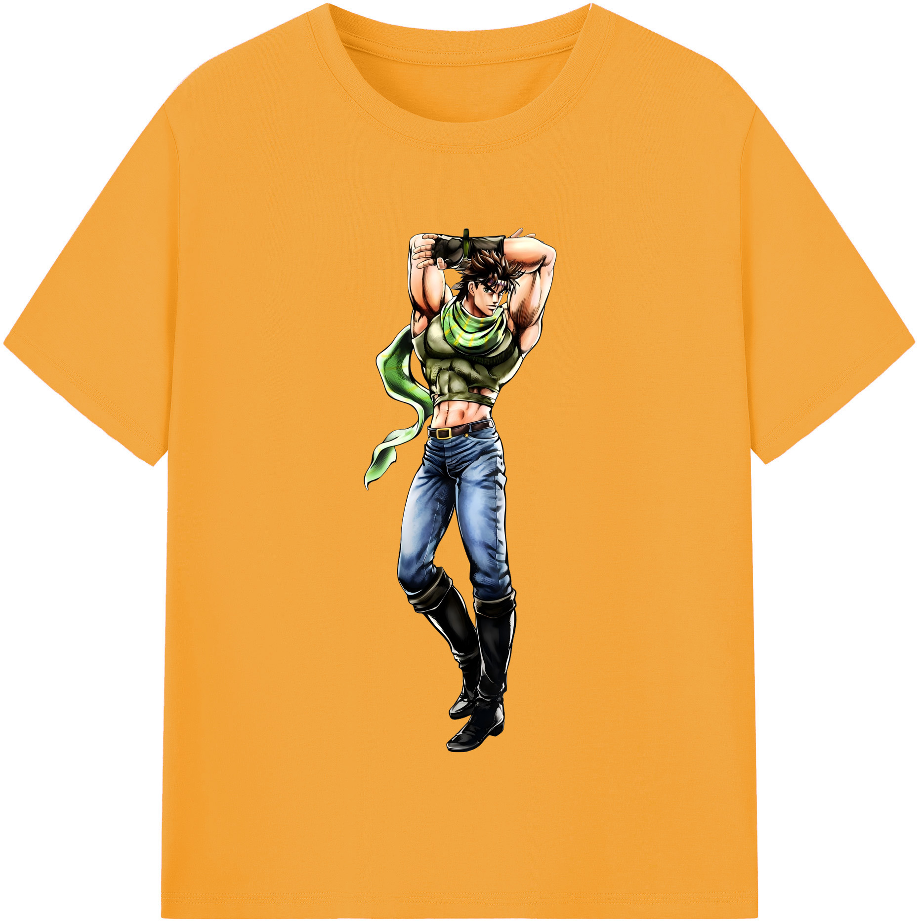（画像用） ジョジョの奇妙な冒険 ジョセフ?ジョースター JoJo's Bizarre Adventure Joseph Joestar 綿100％半袖Tシャツ（フロントプリント）