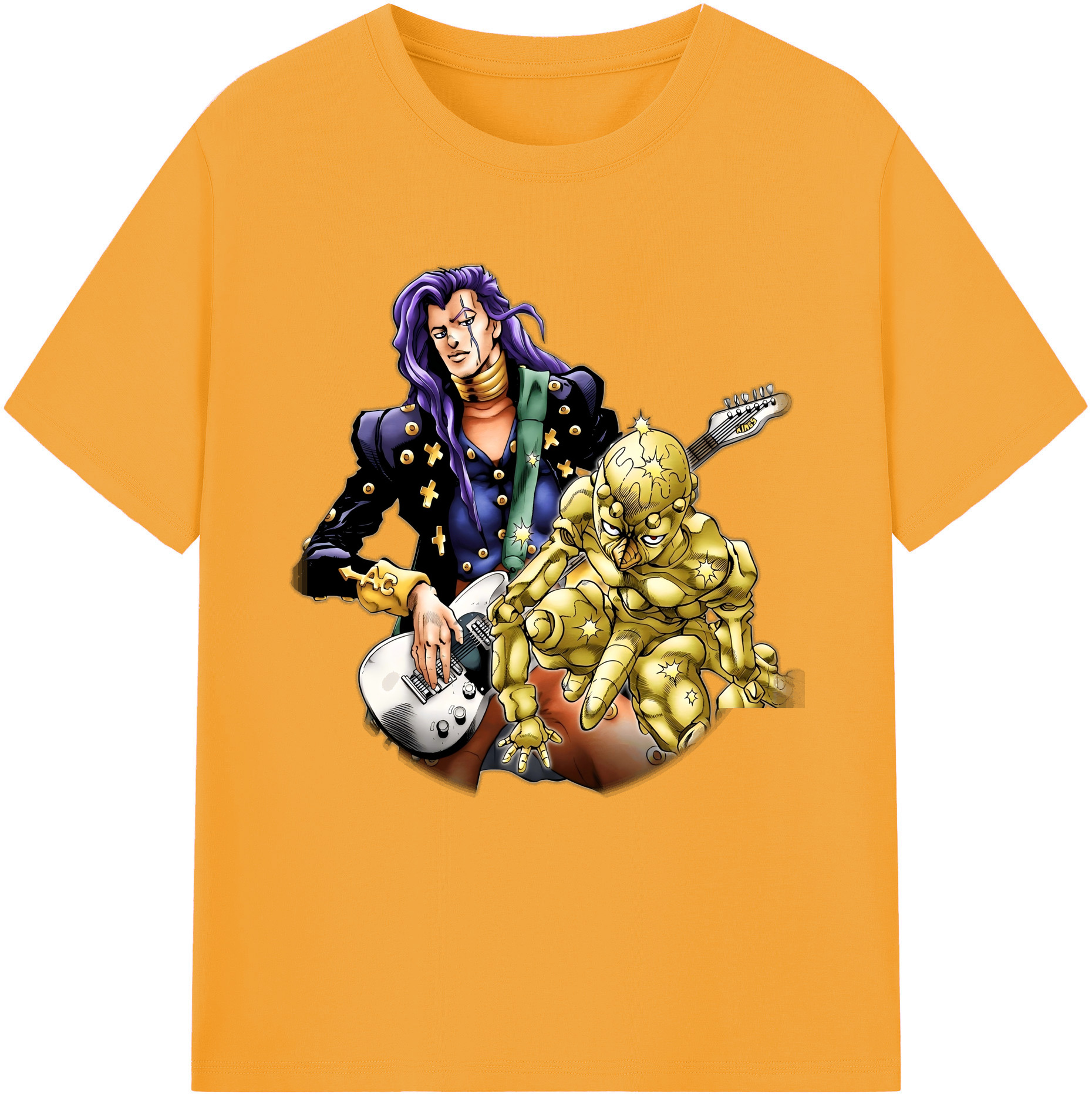 （画像用） ジョジョの奇妙な冒険 おといし あきら JoJo's Bizarre Adventure Akira Otoishi 綿100％半袖Tシャツ（フロントプリント）