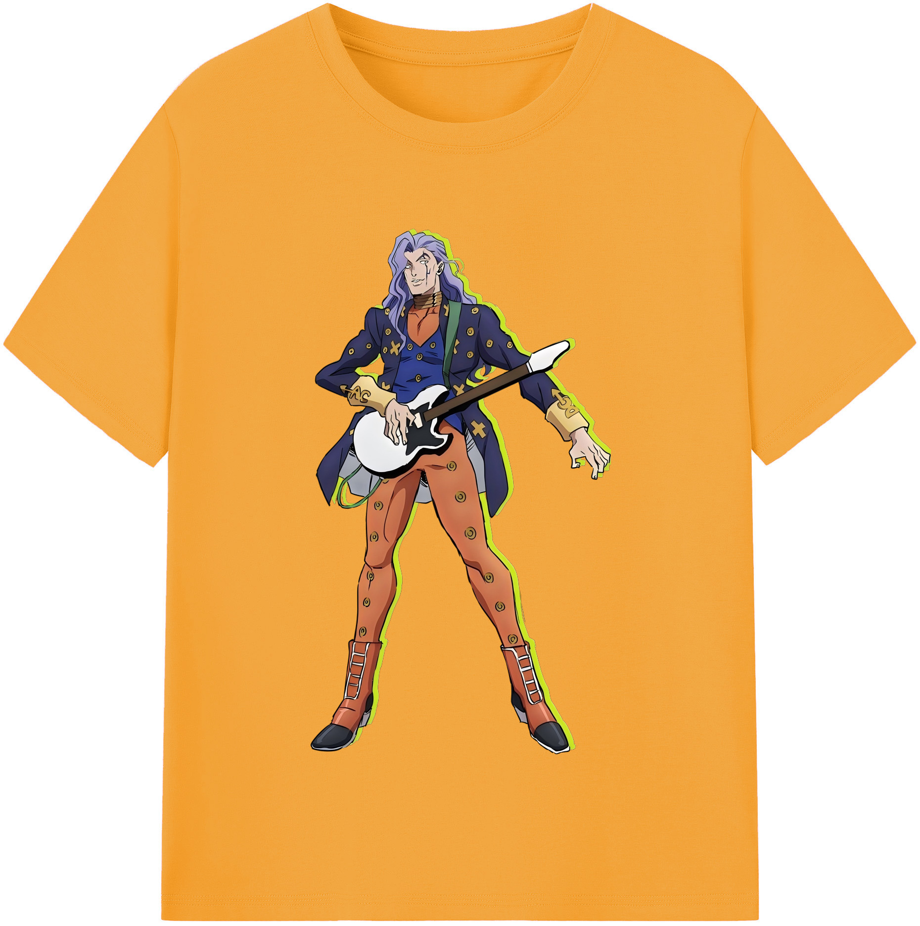 （画像用） ジョジョの奇妙な冒険 おといし あきら JoJo's Bizarre Adventure Akira Otoishi 綿100％半袖Tシャツ（フロントプリント）