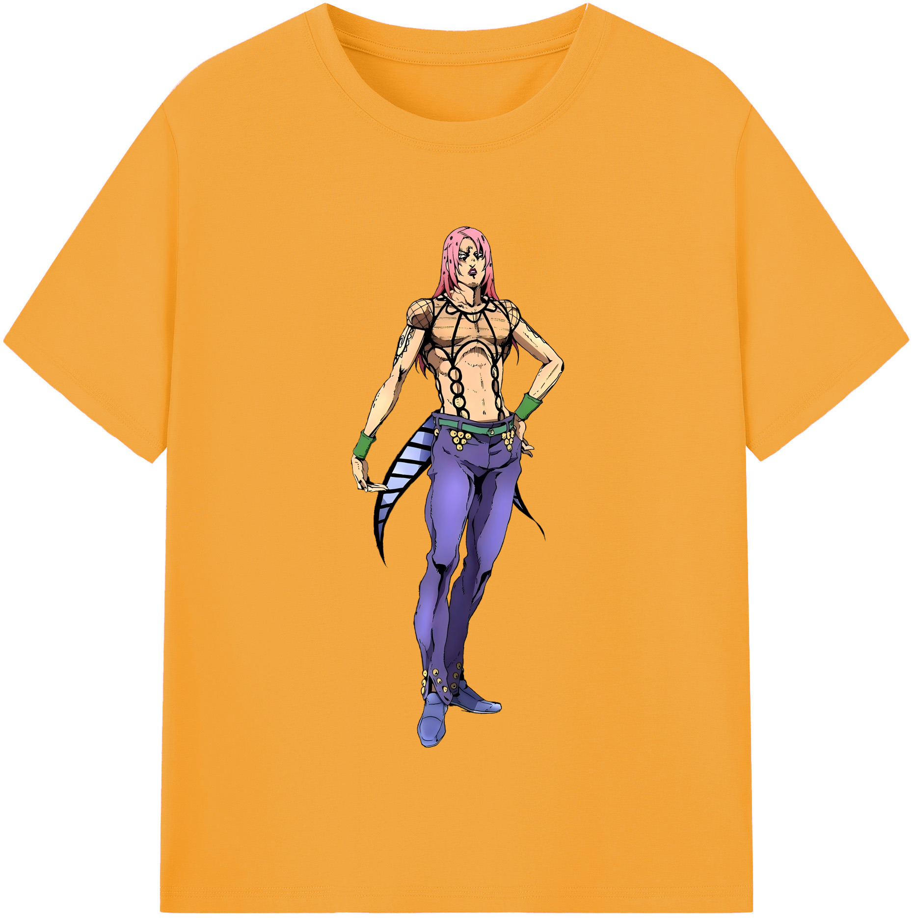 （画像用） ジョジョの奇妙な冒険 ビネガー?ドッピオ JoJo's Bizarre Adventure Vinegar Doppio 綿100％半袖Tシャツ（フロントプリント）