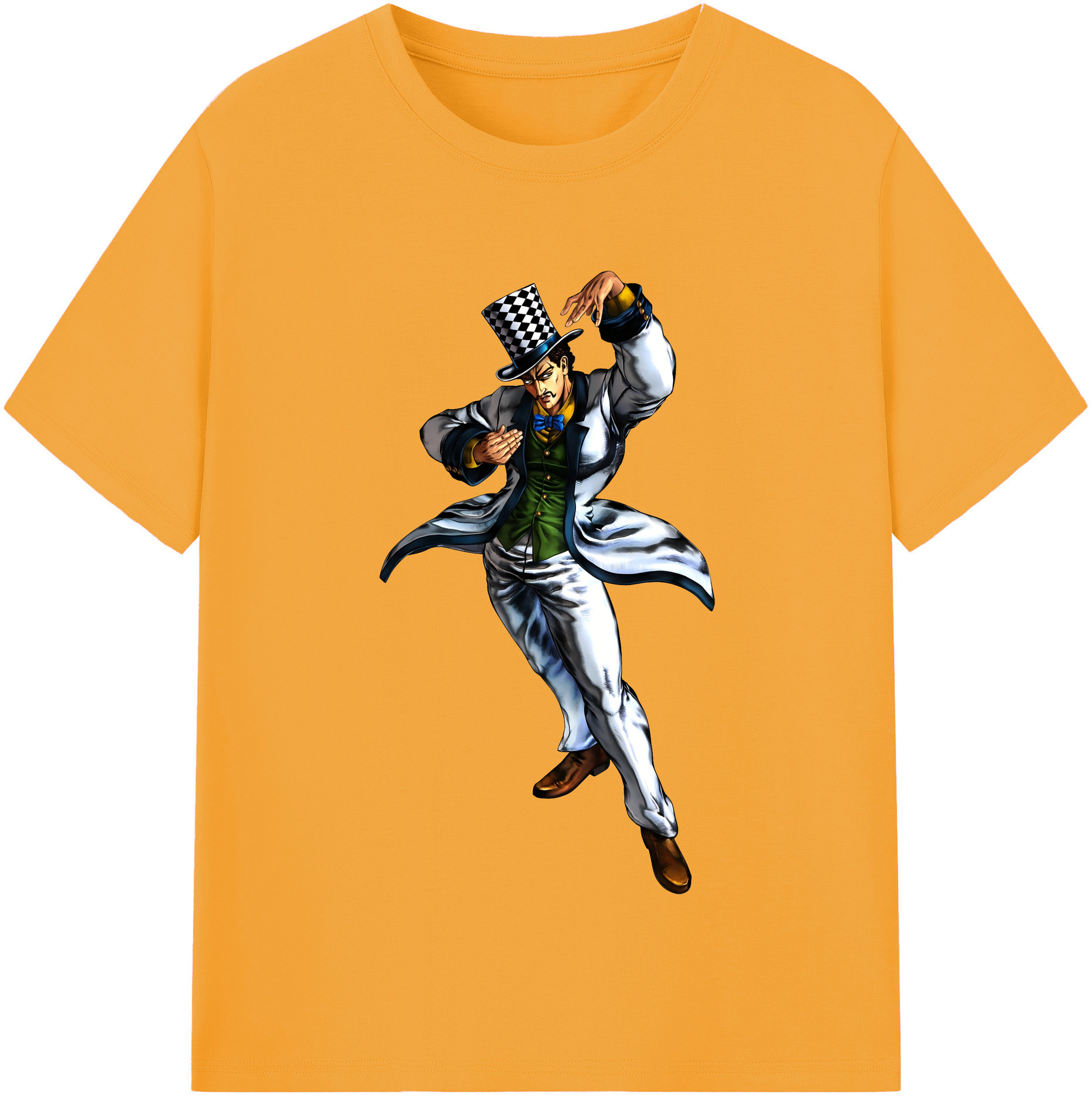 （画像用） ジョジョの奇妙な冒険 ウィル?アントニオ?ツェペリ JoJo's Bizarre Adventure Will Anthonio Zeppeli 綿100％半袖Tシャツ（フロントプリント）