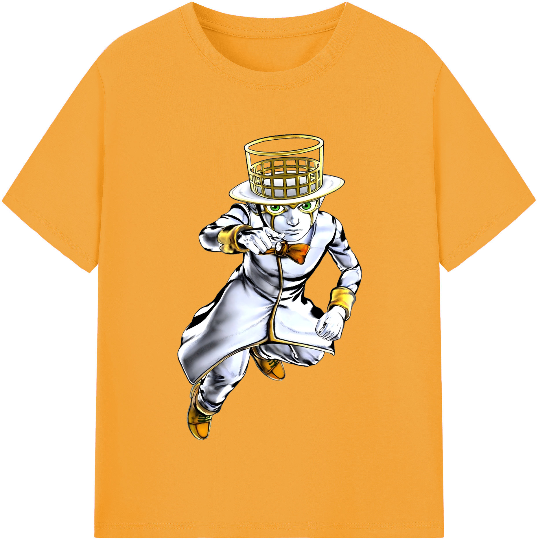 （画像用） ジョジョの奇妙な冒険 岸辺 露伴（きしべ ろはん） JoJo's Bizarre Adventure Rohan Kishibe 綿100％半袖Tシャツ（フロントプリント）