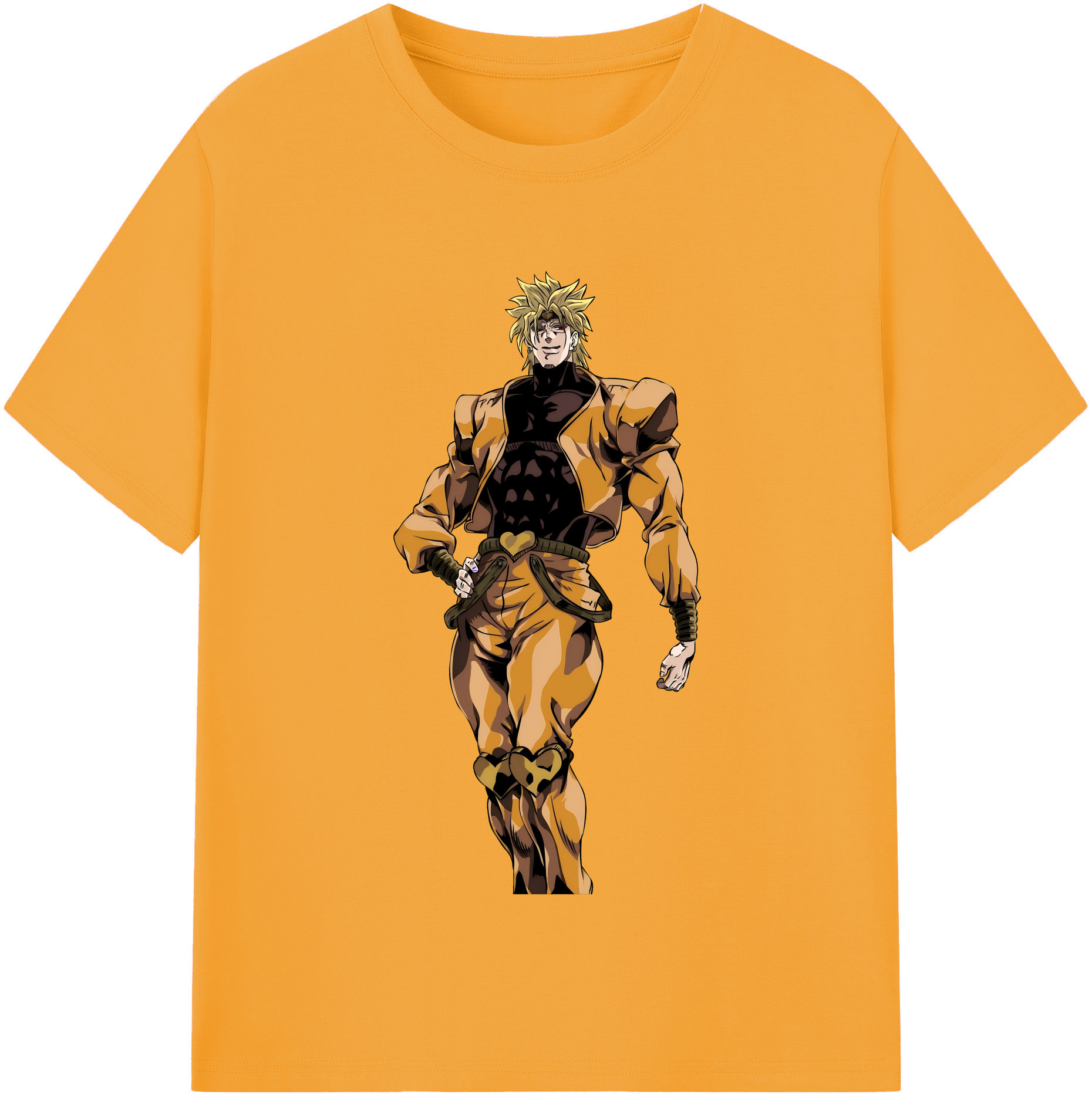 （画像用） ジョジョの奇妙な冒険 ディオ?ブランドー JoJo's Bizarre Adventure Dio Brando 綿100％半袖Tシャツ（フロントプリント）