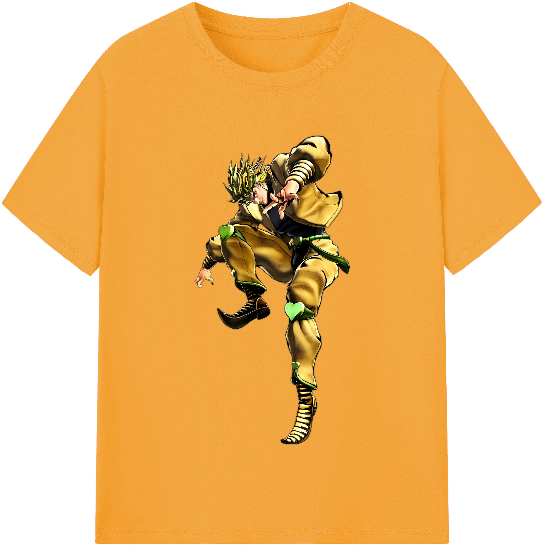 （画像用） ジョジョの奇妙な冒険 ディオ?ブランドー JoJo's Bizarre Adventure Dio Brando 綿100％半袖Tシャツ（フロントプリント）