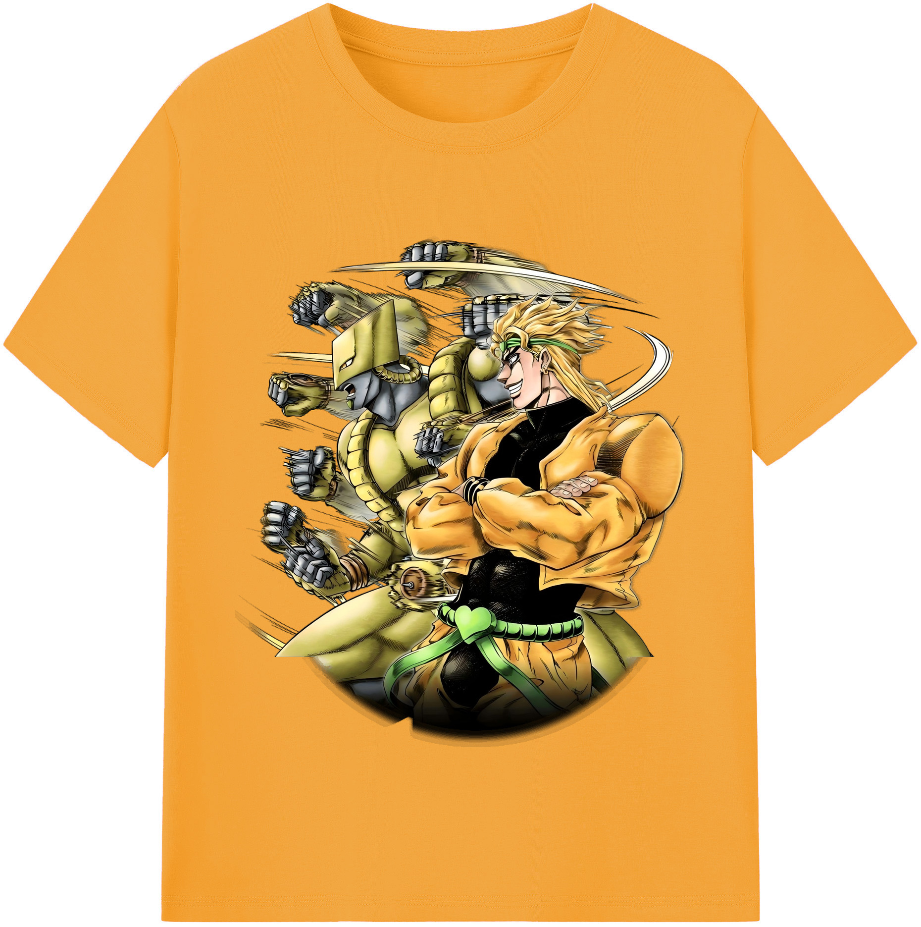 （画像用） ジョジョの奇妙な冒険 ディオ?ブランドー JoJo's Bizarre Adventure Dio Brando 綿100％半袖Tシャツ（フロントプリント）