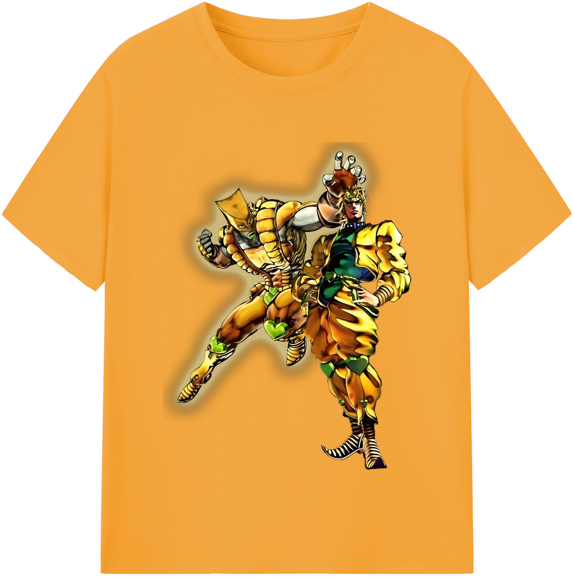 （画像用） ジョジョの奇妙な冒険 ディオ?ブランドー JoJo's Bizarre Adventure Dio Brando 綿100％半袖Tシャツ（フロントプリント）