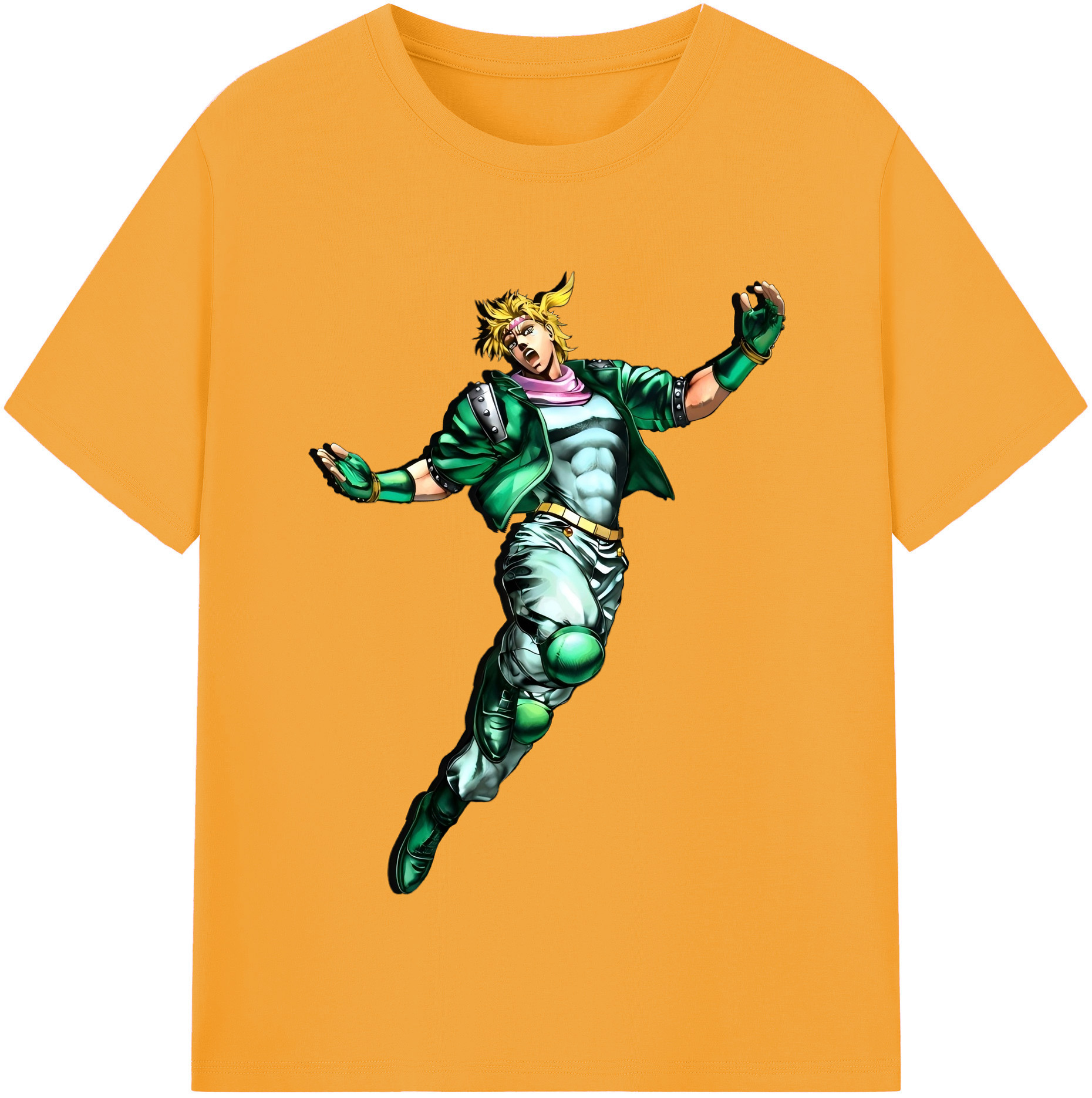 （画像用） ジョジョの奇妙な冒険 ディオ?ブランドー JoJo's Bizarre Adventure Dio Brando 綿100％半袖Tシャツ（フロントプリント）
