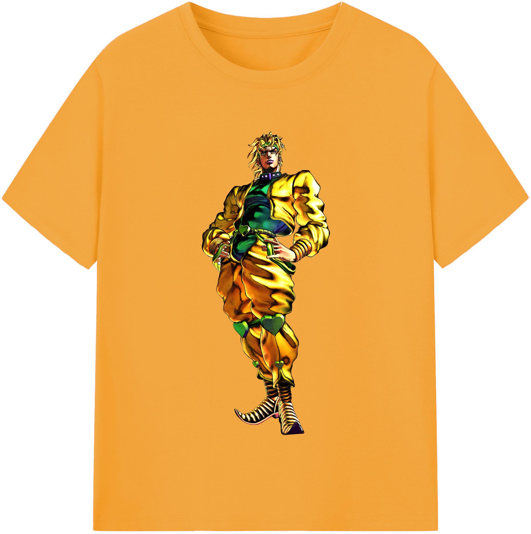 （画像用） ジョジョの奇妙な冒険 ディオ?ブランドー JoJo's Bizarre Adventure Dio Brando 綿100％半袖Tシャツ（フロントプリント）