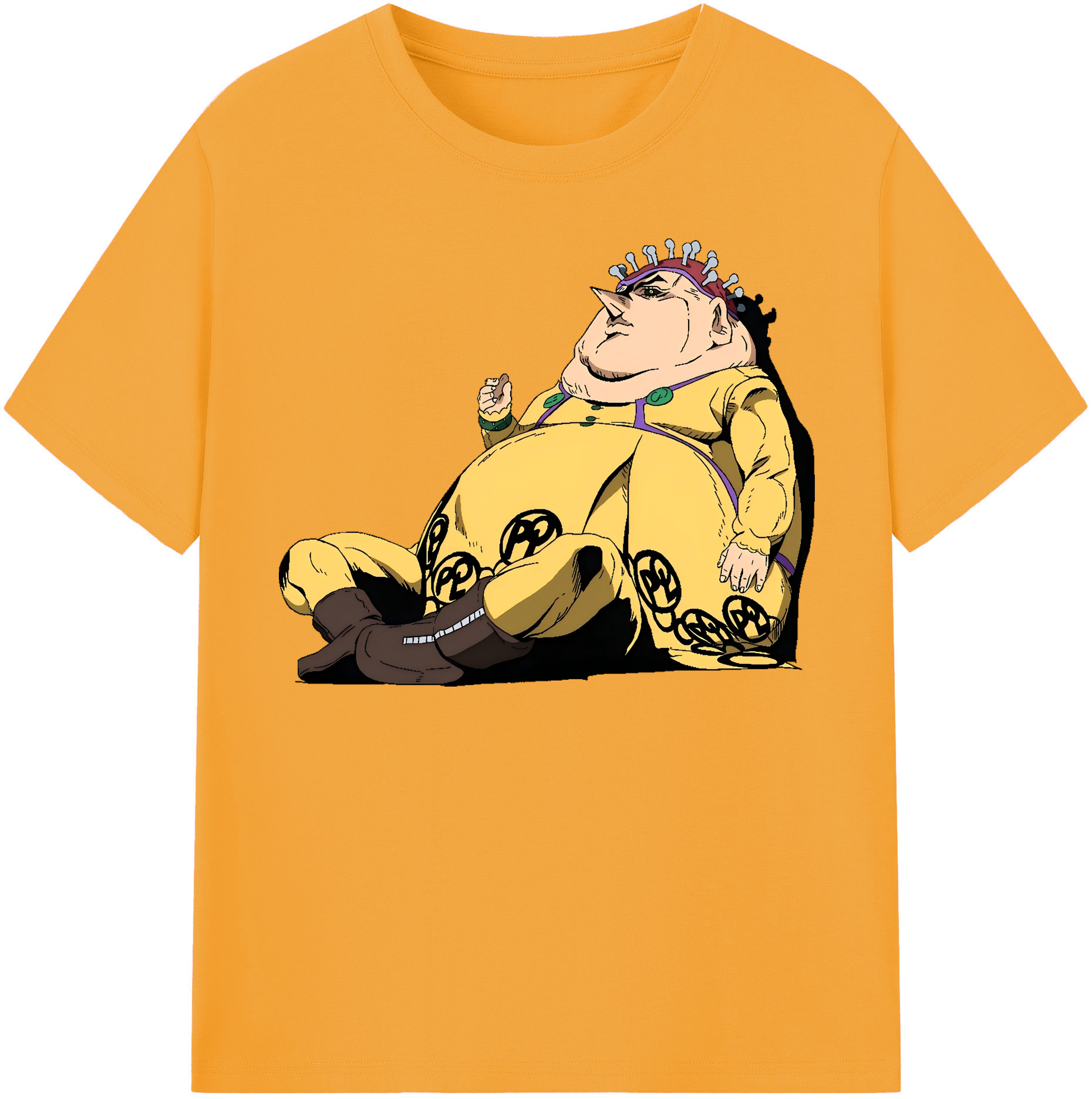 （画像用） ジョジョの奇妙な冒険 ポルポ JoJo's Bizarre Adventure Polpo 綿100％半袖Tシャツ（フロントプリント）