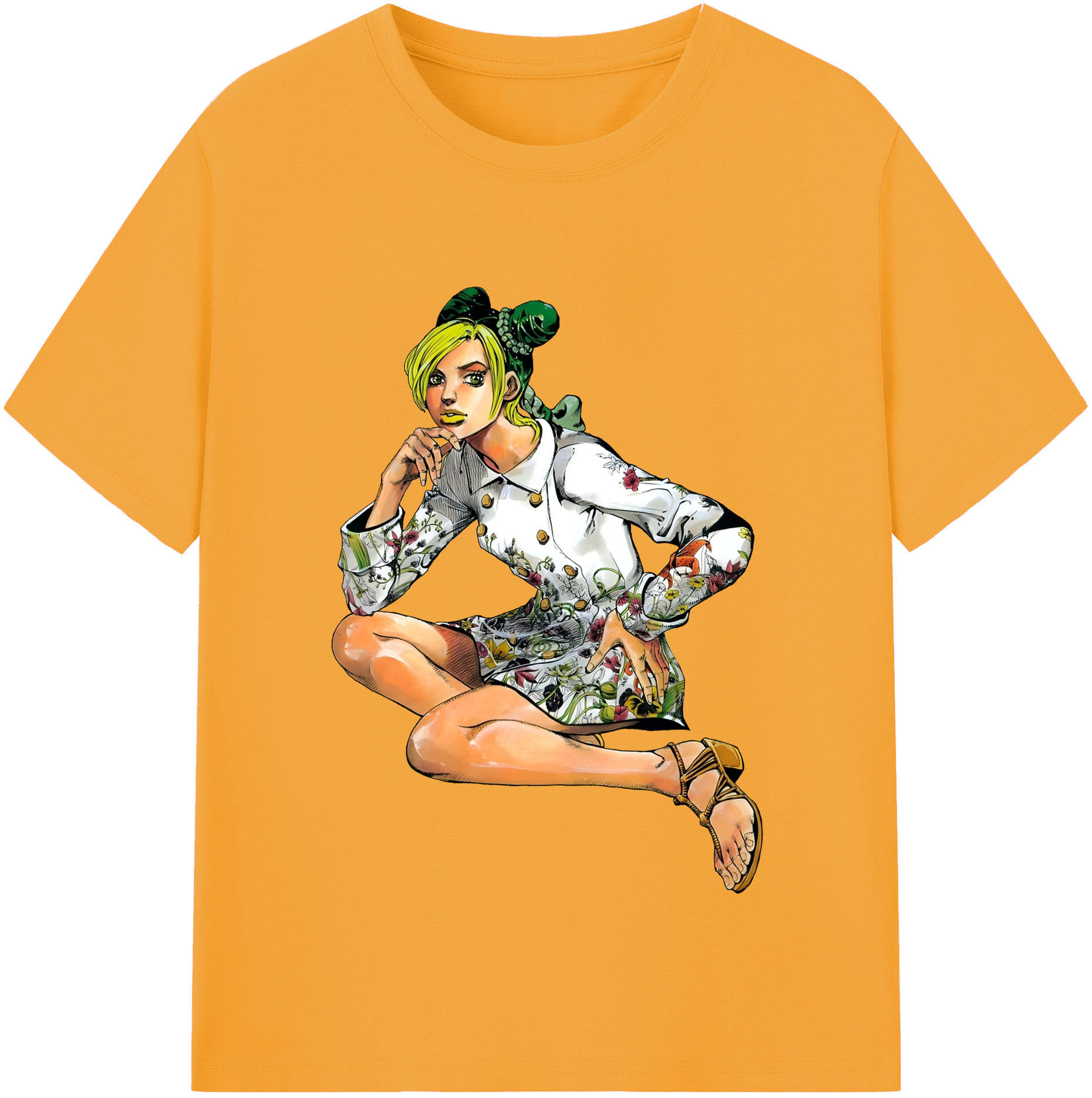 （画像用） "ジョジョの奇妙な冒険 くうじょう ジョリーン JoJo's Bizarre Adventure Jolyne Cujoh " 綿100％半袖Tシャツ（フロントプリント）