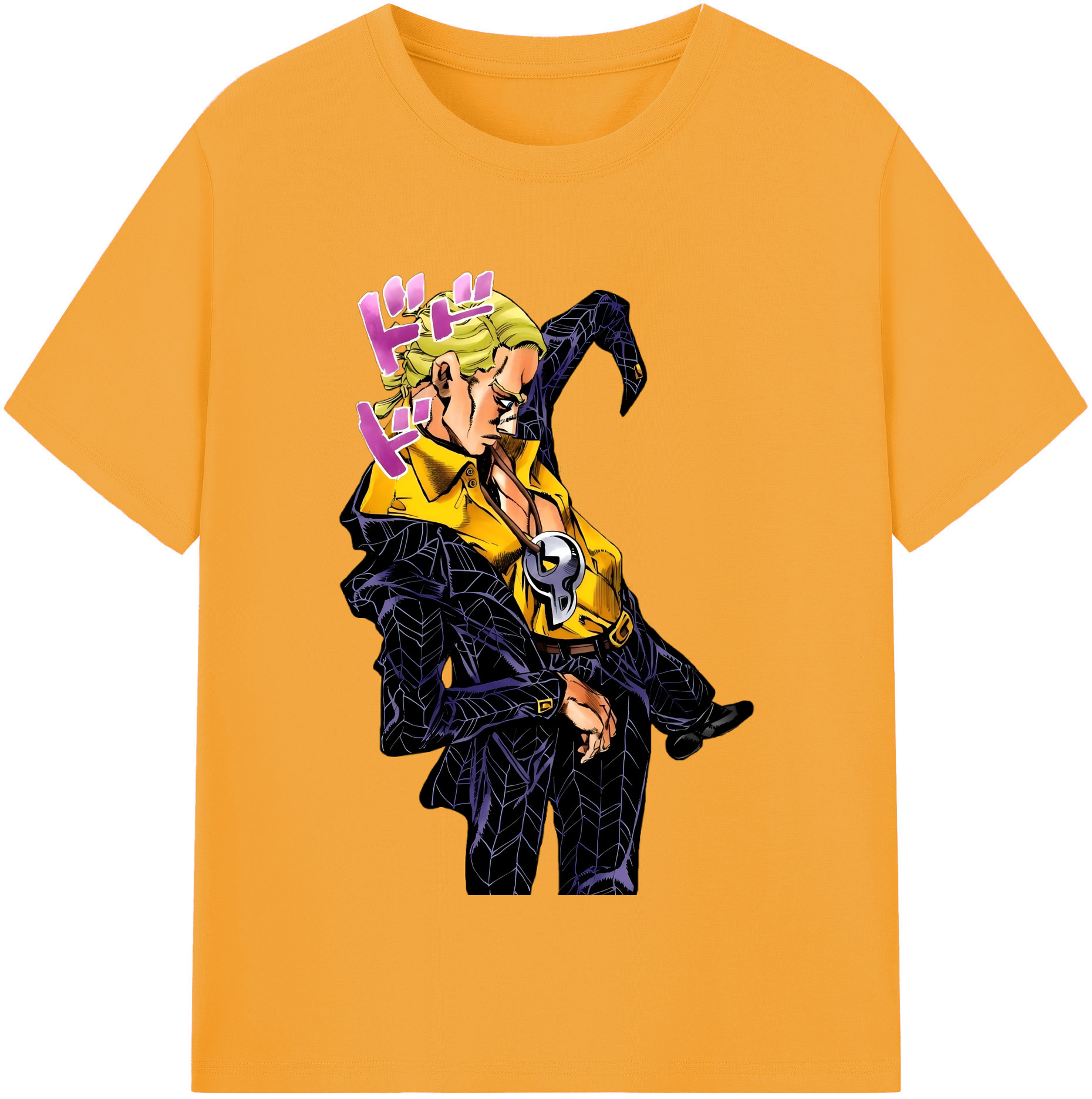 （画像用） ジョジョの奇妙な冒険 プロシュート JoJo's Bizarre Adventure Prosciutto 綿100％半袖Tシャツ（フロントプリント）