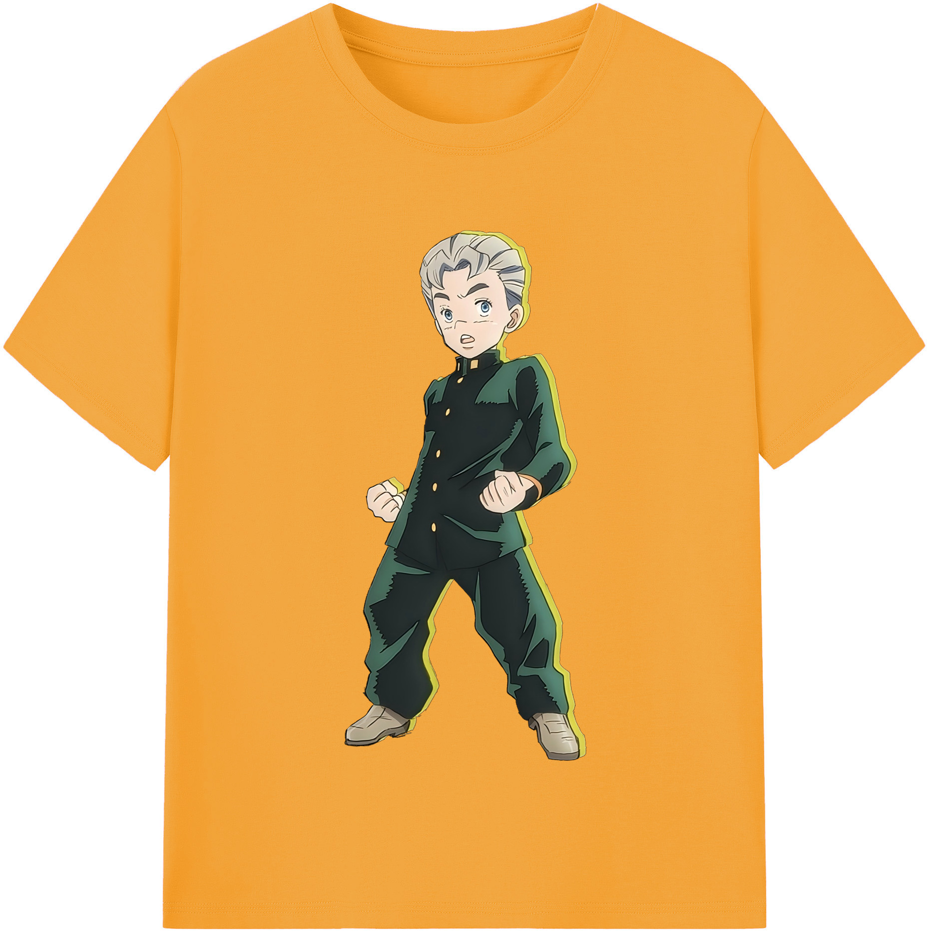 （画像用） ジョジョの奇妙な冒険 広瀨康一 JoJo's Bizarre Adventure Hirose Koichi 綿100％半袖Tシャツ（フロントプリント）