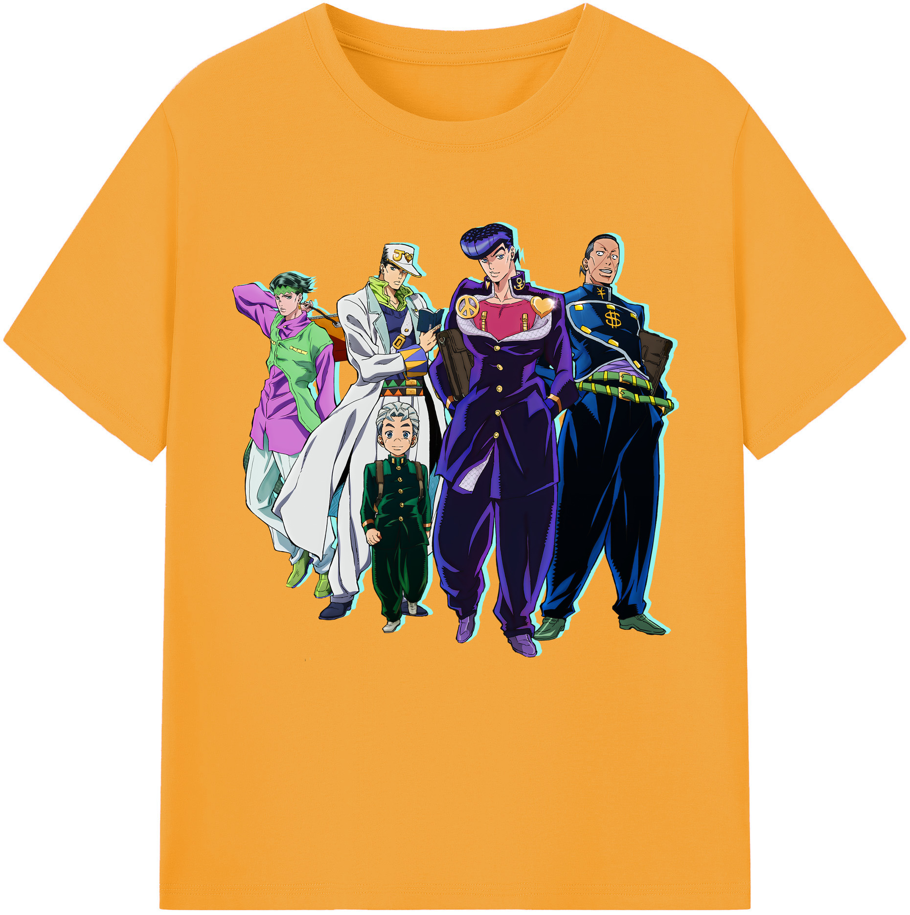 （画像用） ジョジョの奇妙な冒険 JoJo's Bizarre Adventure 綿100％半袖Tシャツ（フロントプリント）