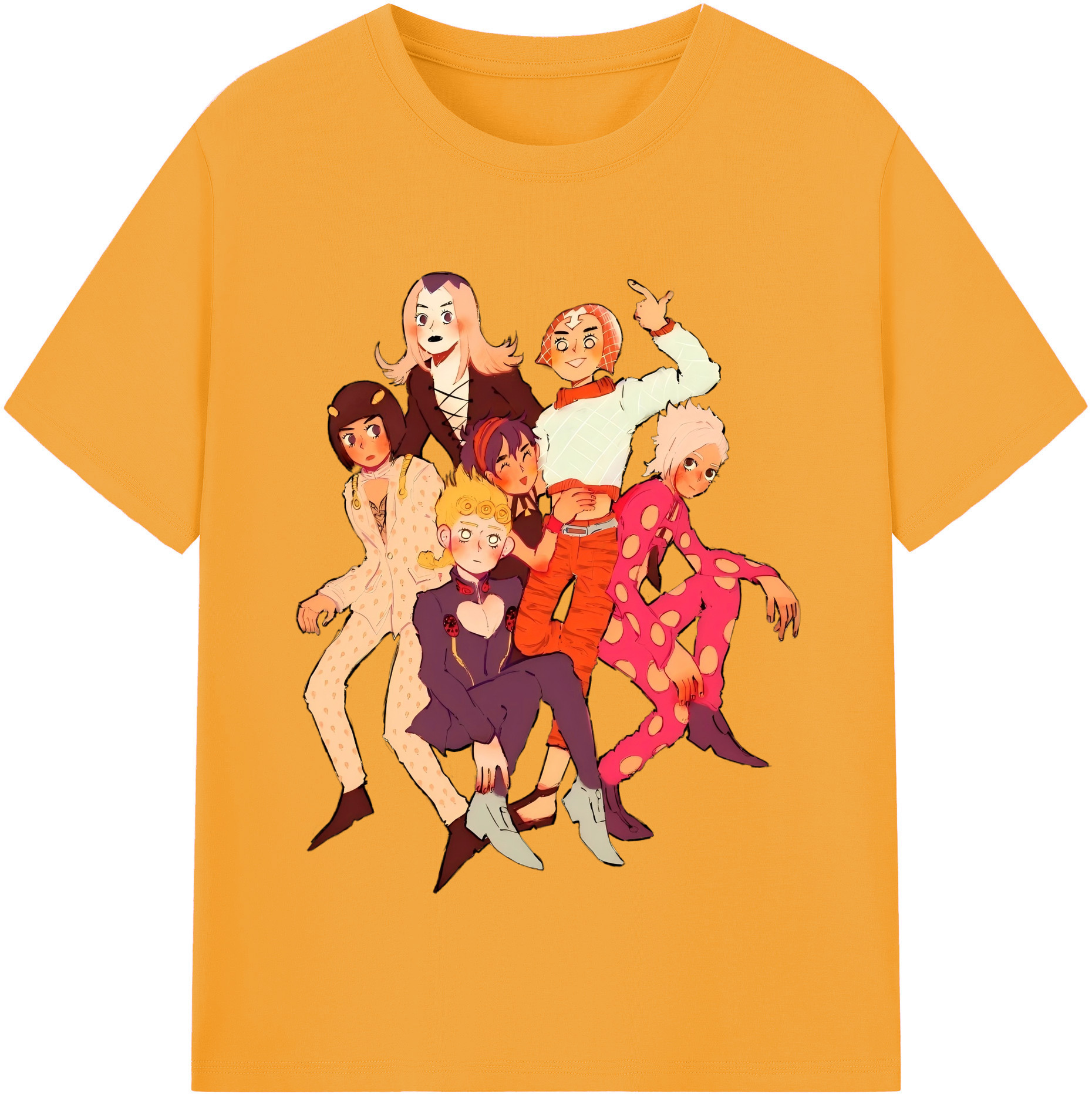 （画像用） ジョジョの奇妙な冒険 JoJo's Bizarre Adventure 綿100％半袖Tシャツ（フロントプリント）