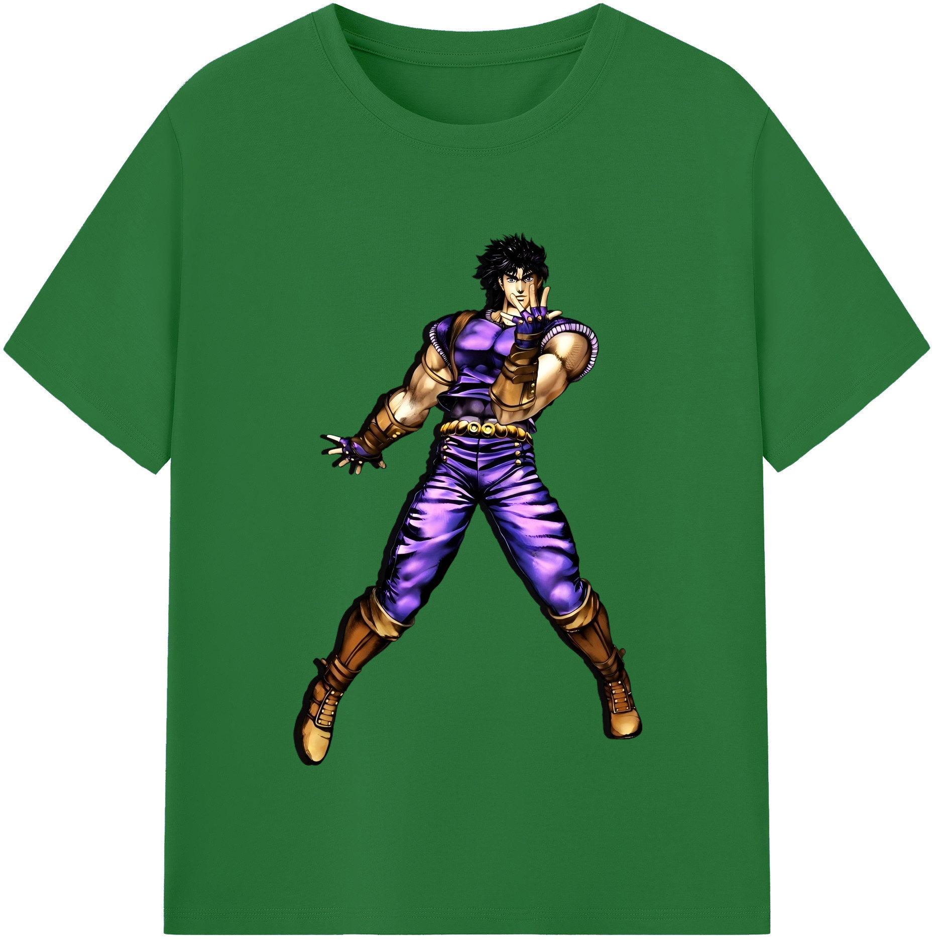 （画像用） ジョジョの奇妙な冒険 /ジョナサン?ジョースター JoJo's Bizarre Adventure Jonathan Joestar 綿100％半袖Tシャツ（フロントプリント）