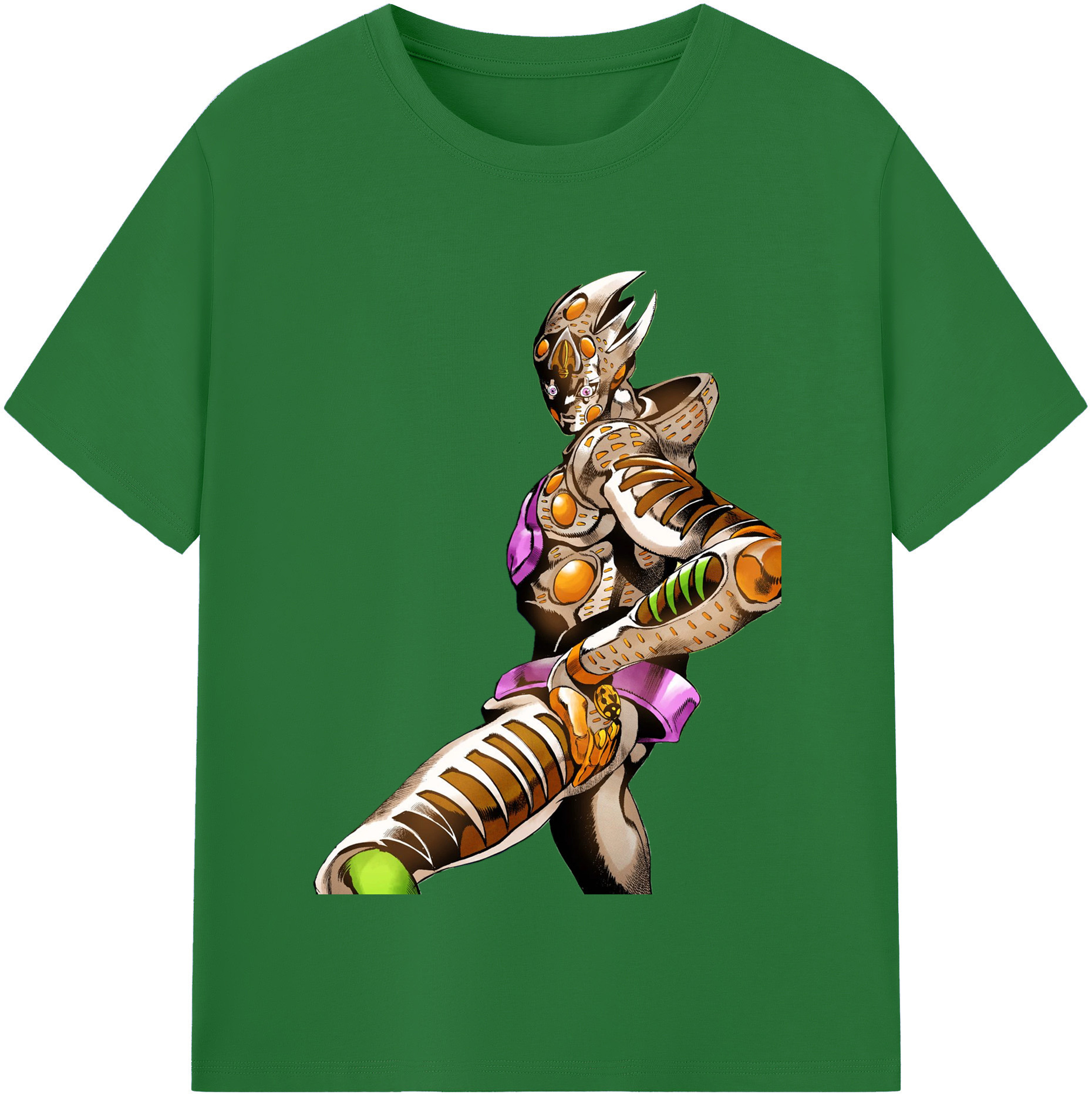 （画像用） ジョジョの奇妙な冒険 ジョルノ?ジョバァーナ JoJo's Bizarre Adventure Giorno Giovanna 綿100％半袖Tシャツ（フロントプリント）