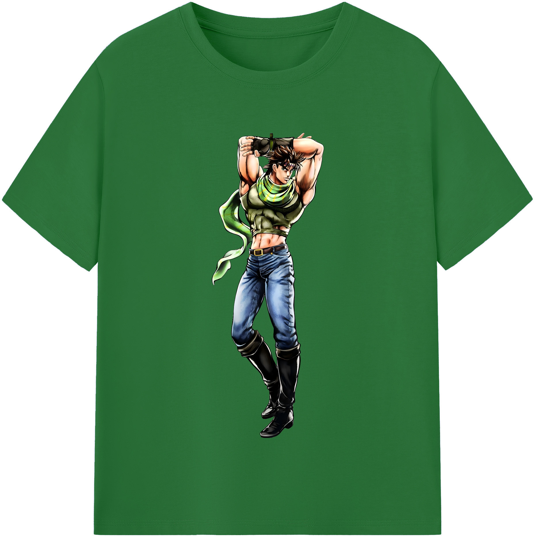 （画像用） ジョジョの奇妙な冒険 ジョセフ?ジョースター JoJo's Bizarre Adventure Joseph Joestar 綿100％半袖Tシャツ（フロントプリント）