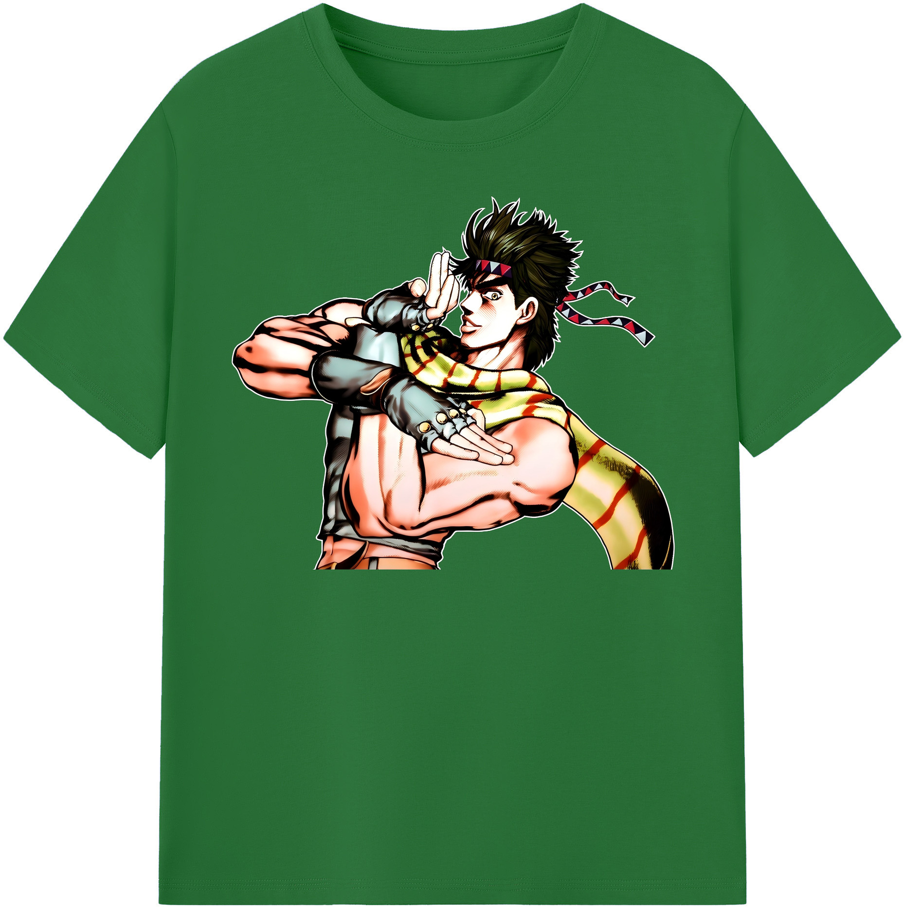 （画像用） ジョジョの奇妙な冒険 ジョセフ?ジョースター JoJo's Bizarre Adventure Joseph Joestar 綿100％半袖Tシャツ（フロントプリント）