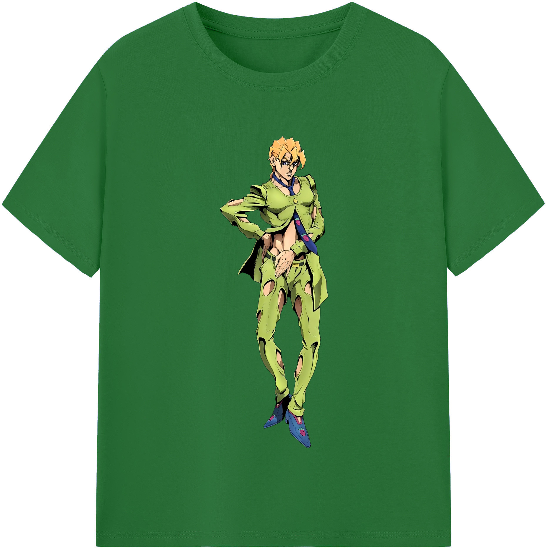 （画像用） ジョジョの奇妙な冒険 パンナコッタ?フー JoJo's Bizarre Adventure Pannacotta Fugo 綿100％半袖Tシャツ（フロントプリント）