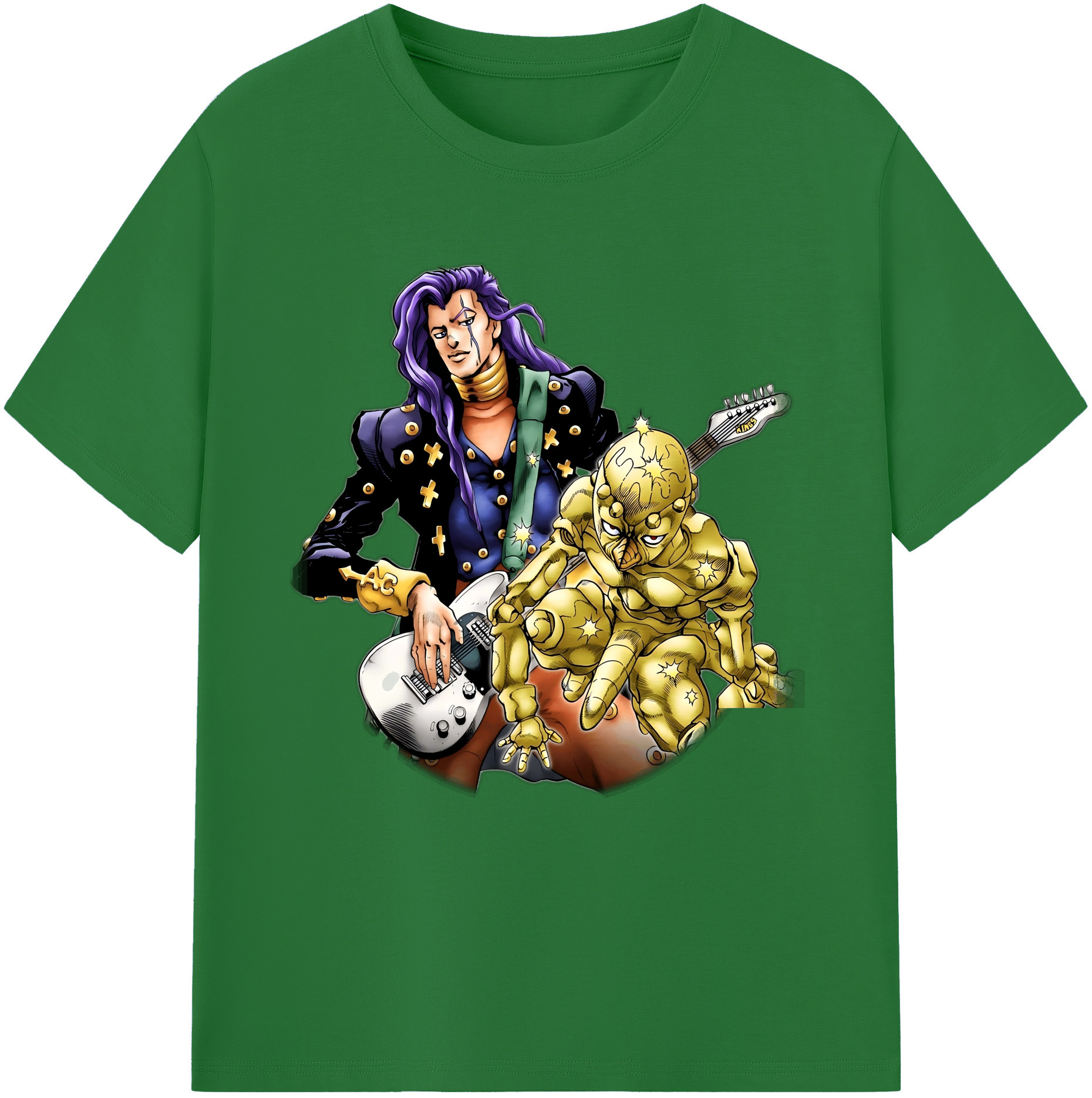 （画像用） ジョジョの奇妙な冒険 おといし あきら JoJo's Bizarre Adventure Akira Otoishi 綿100％半袖Tシャツ（フロントプリント）